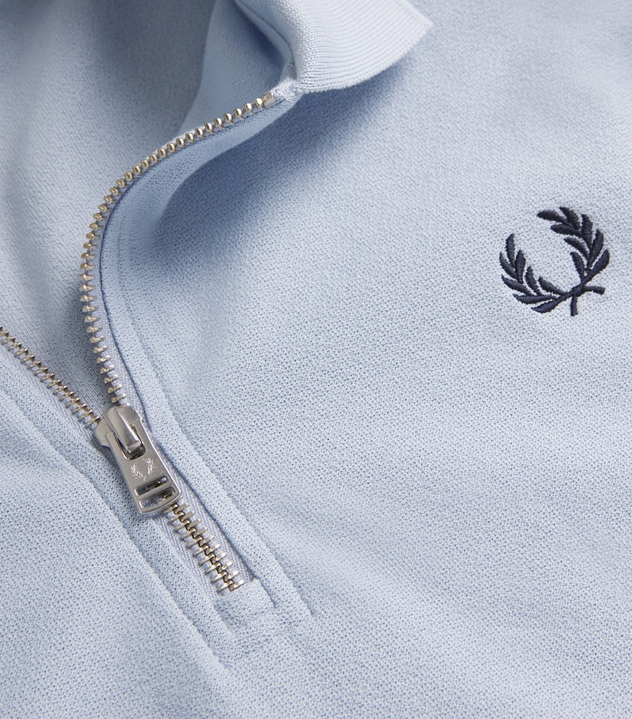 Cotton Crepe Piqué Polo Shirt 146LT SMOKE Image 5