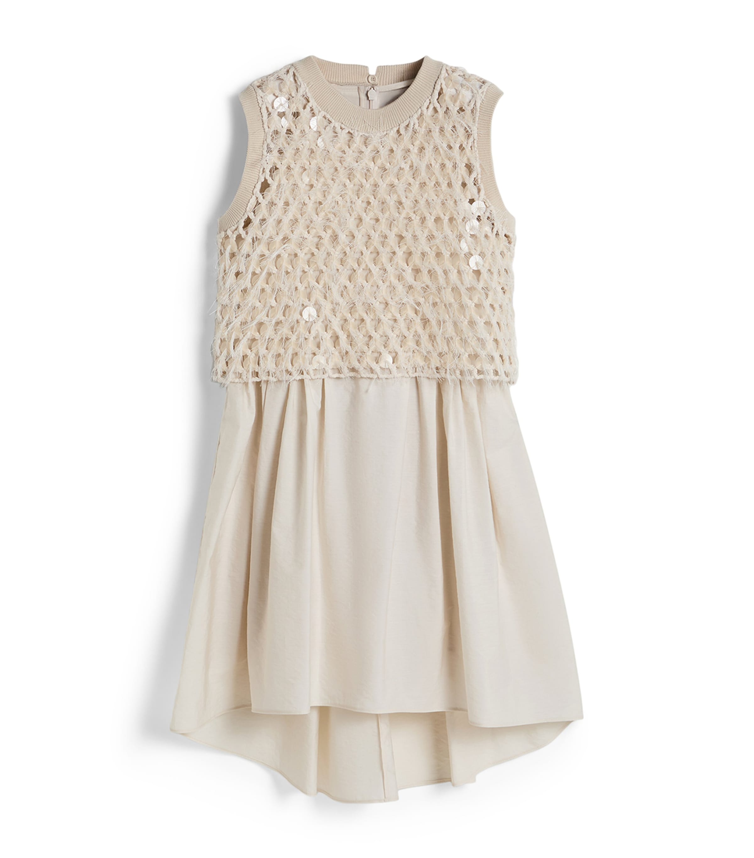 Brunello Cucinelli Kids Crochet Asymmetric Dress (4-6 Years) Image 1