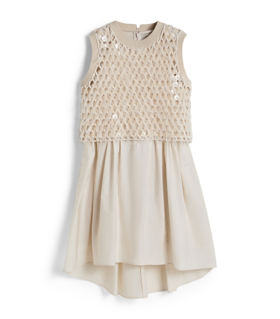 Brunello Cucinelli Kids Crochet Asymmetric Dress (4-6 Years) Image 1