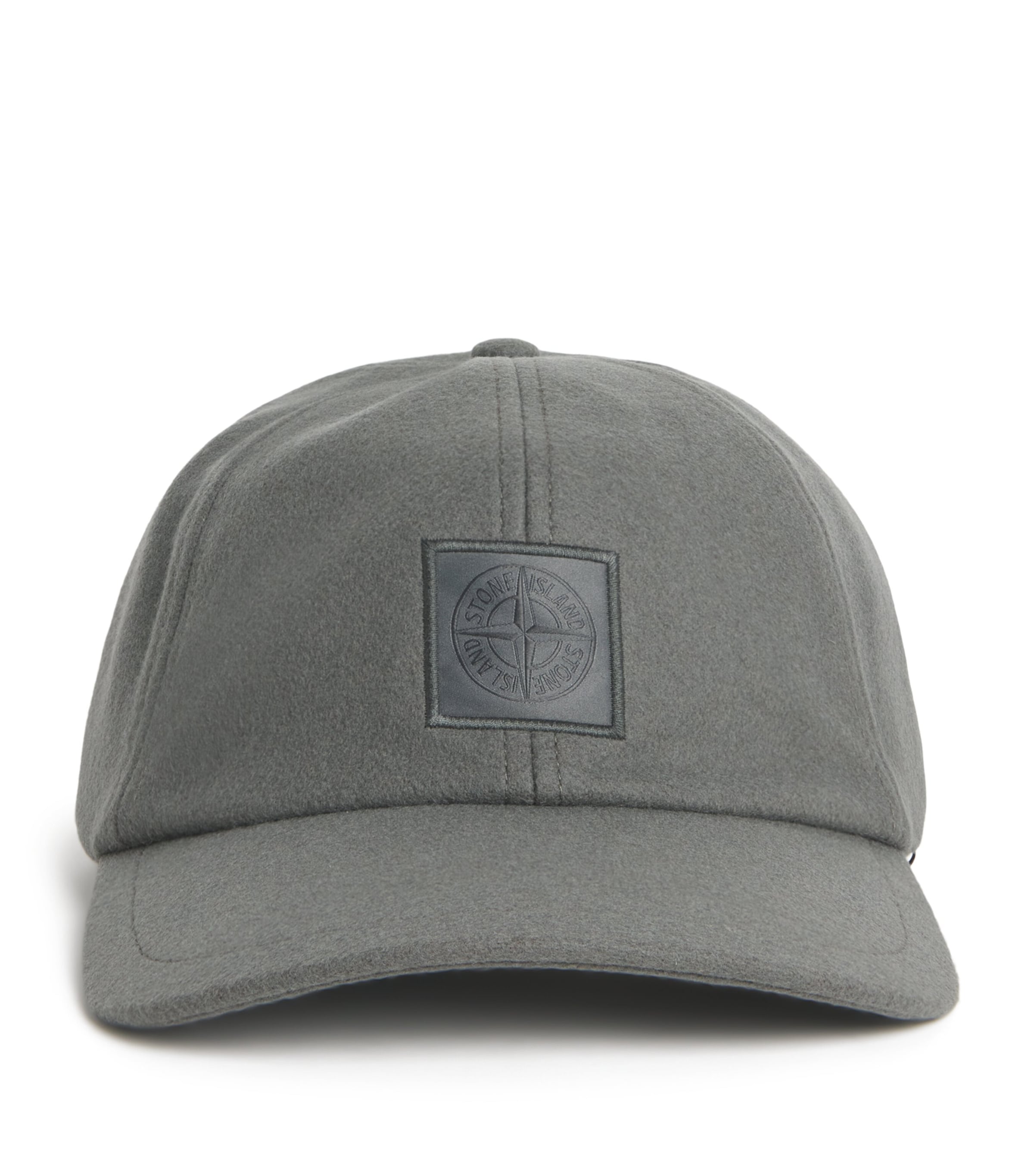 Stone Island Logo-patch Baseball Cap In Gray