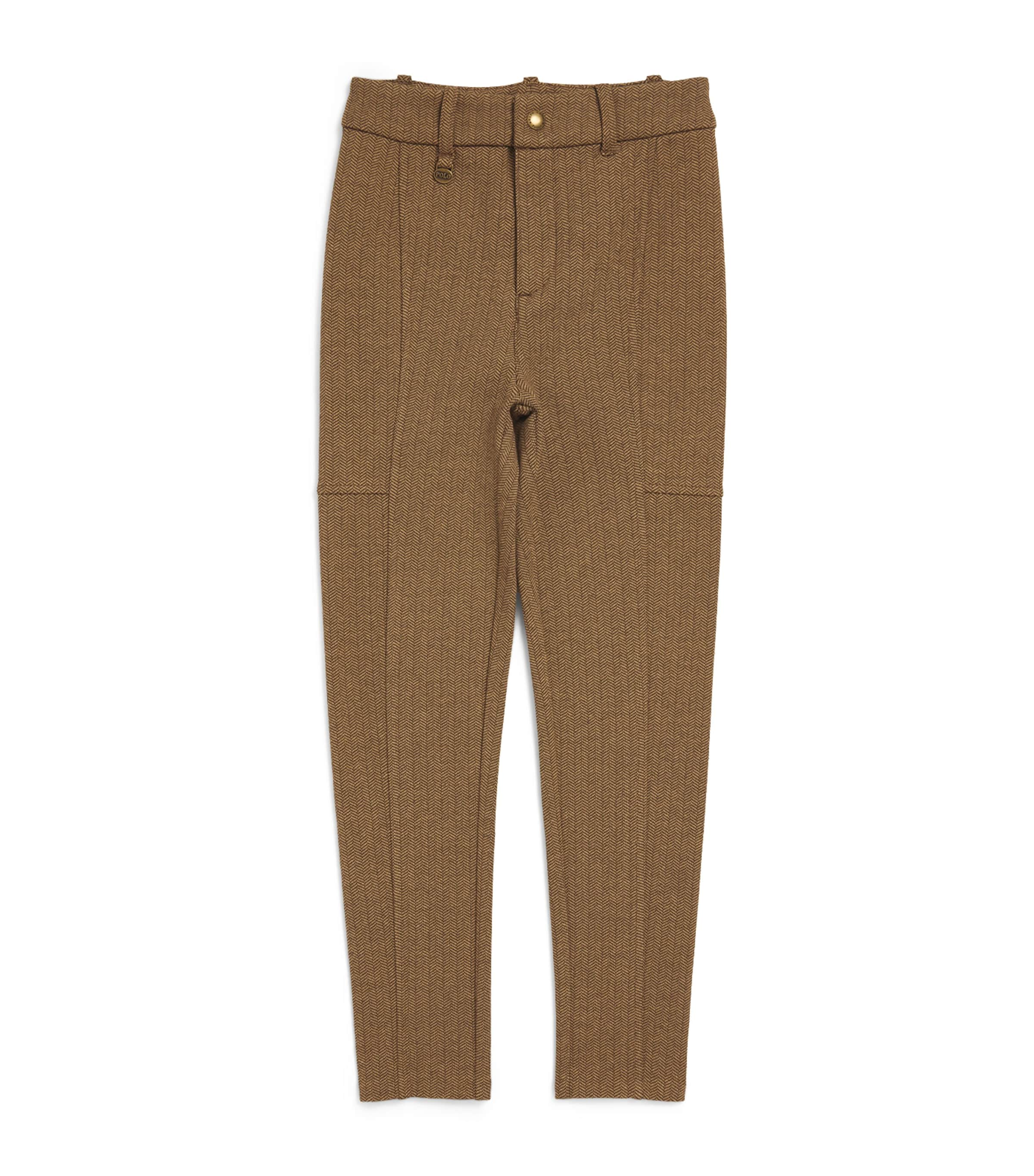 Shop Ralph Lauren Herringbone Skinny Trousers In Brown