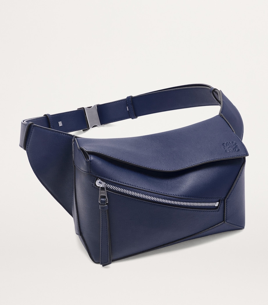 Small Leather Puzzle Edge Belt Bag ABYSS BLUE Image 5