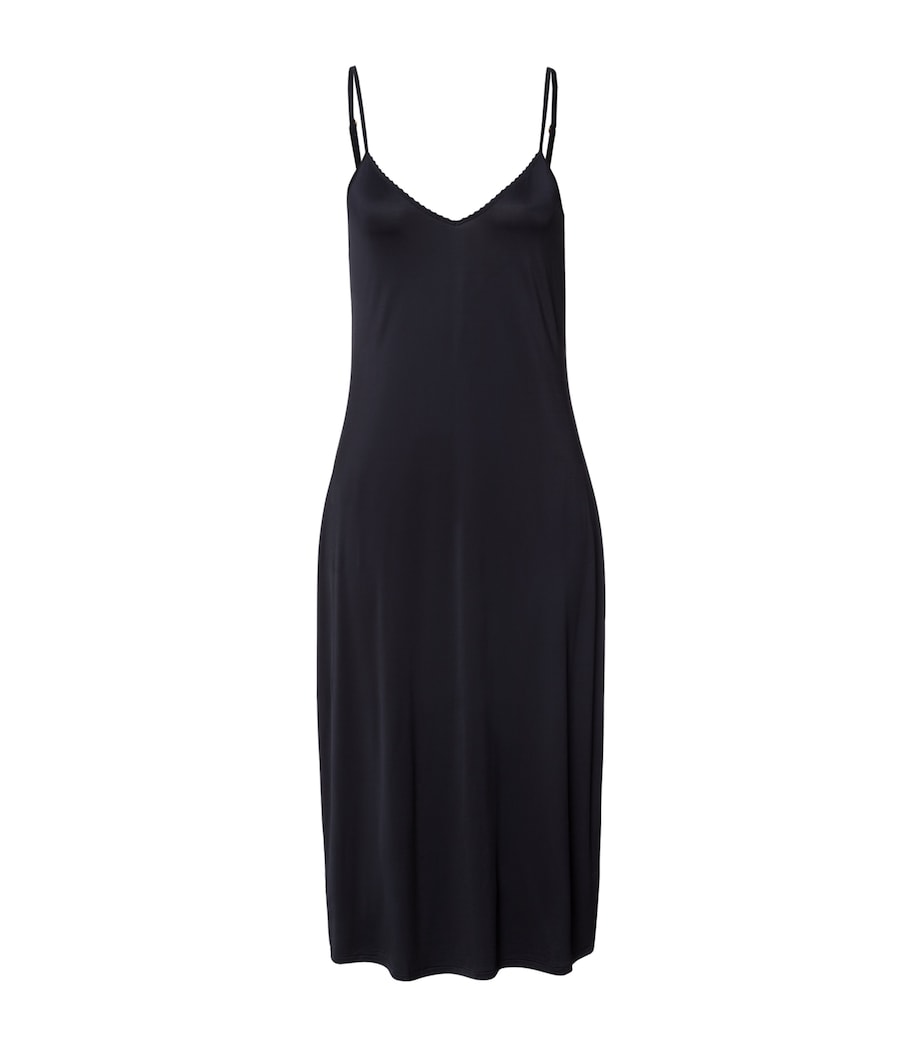Stretch-Satin Deluxe Slip Dress BLACK Image 1