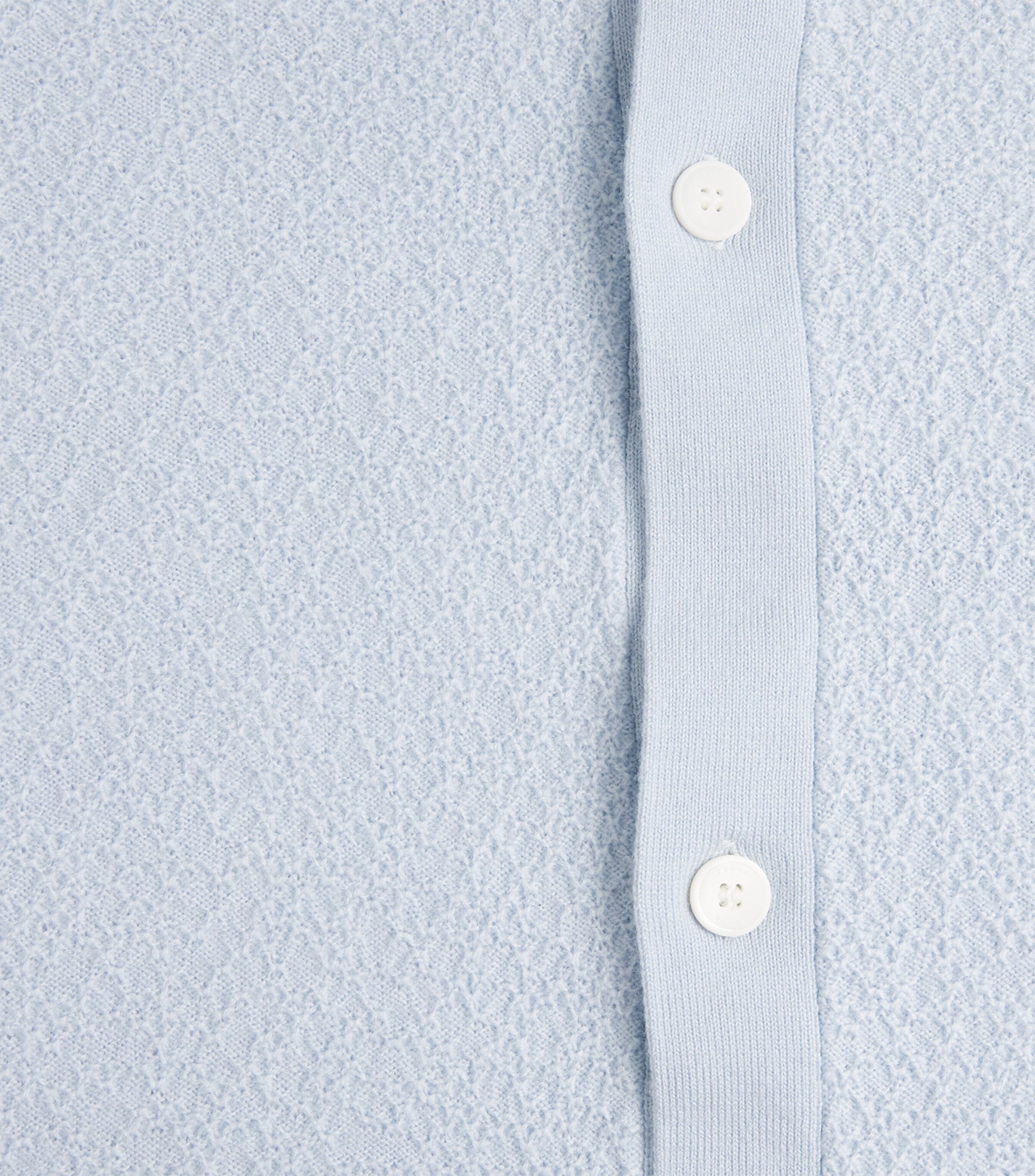 FRAME Mens Wool Short-Sleeve Cardigan Pale Blue Image 6