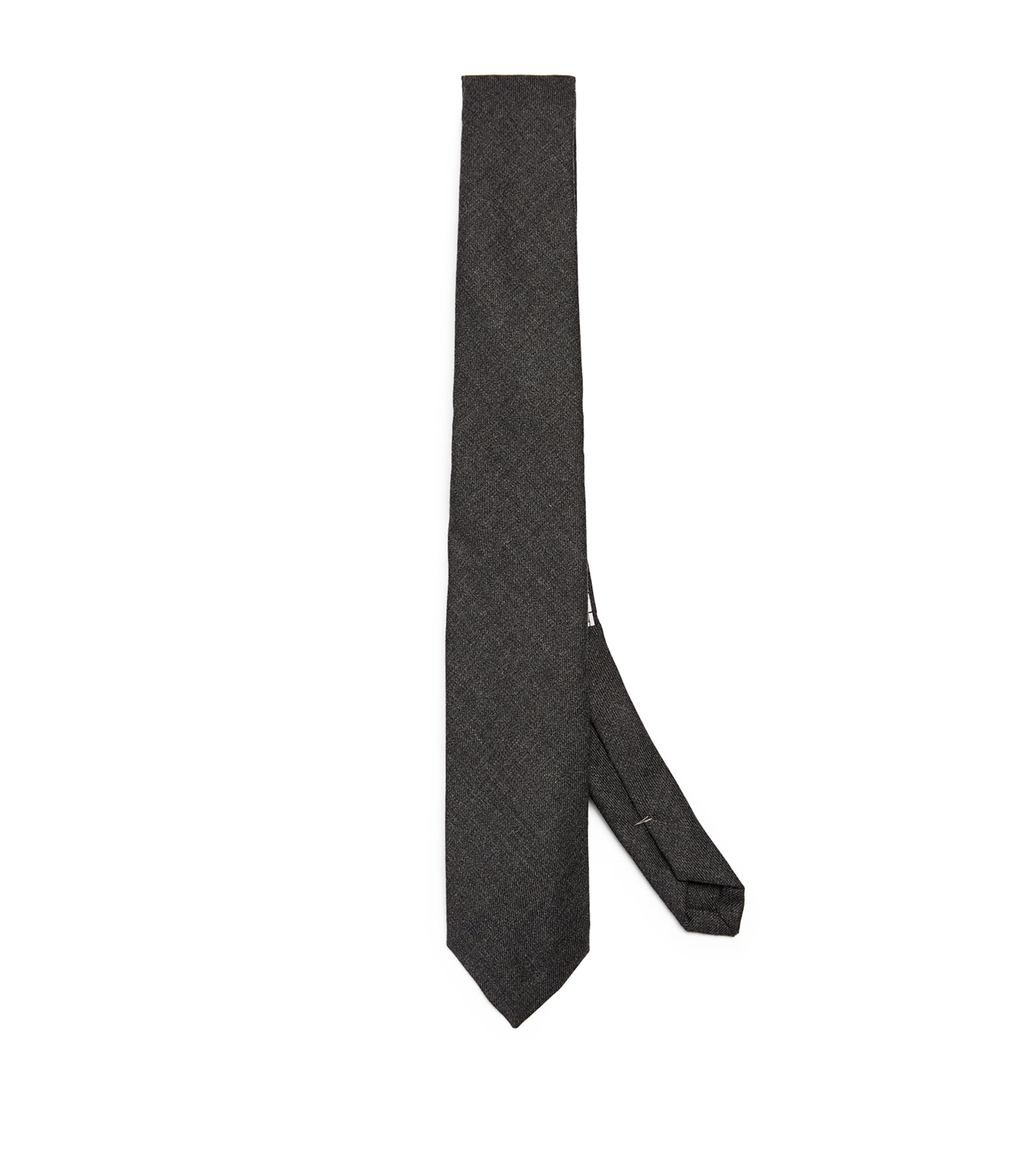 Thom Browne Wool Necktie In Grey