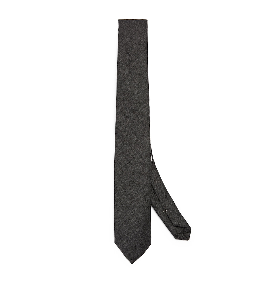 Wool Necktie DARK GREY Image 1