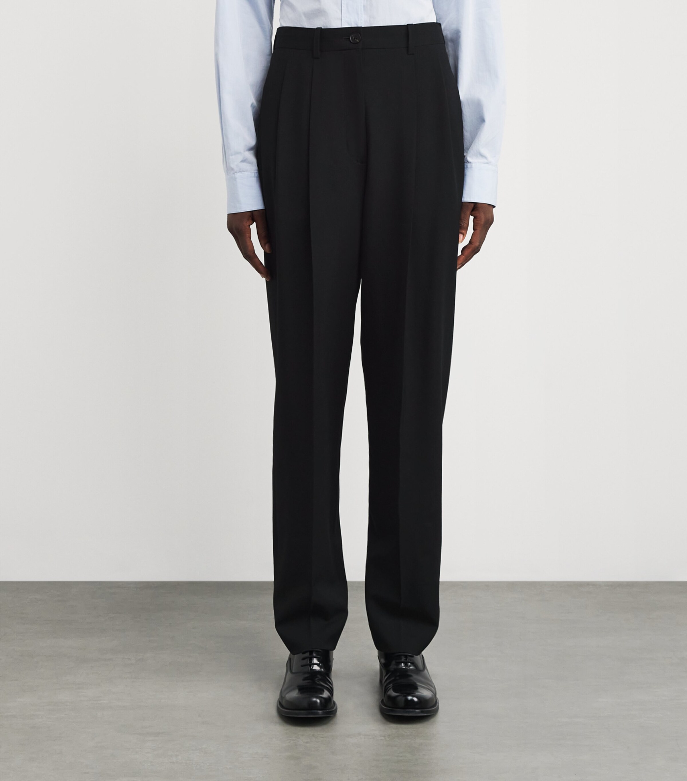 Treve Wool Tailored Trousers BLACK Image 3