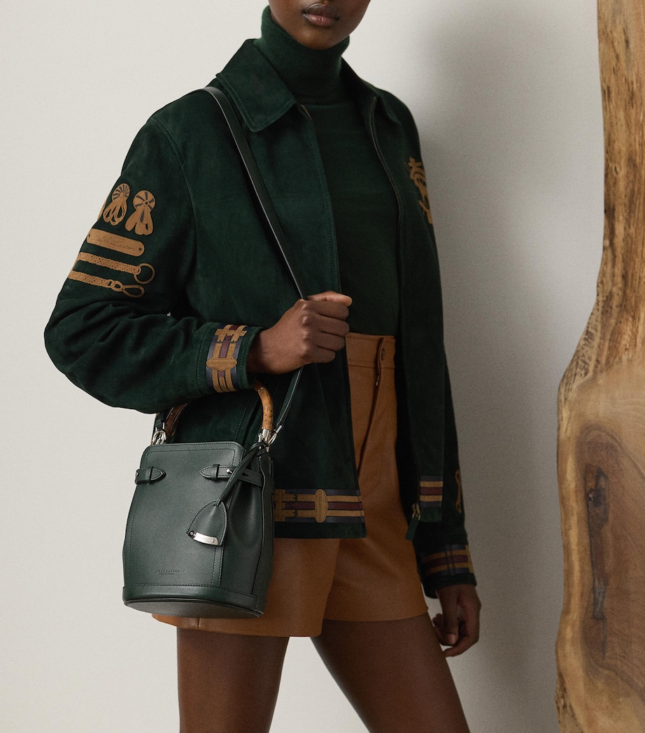 Small Leather The Ralph Bucket Bag REGENT GREEN Image 5