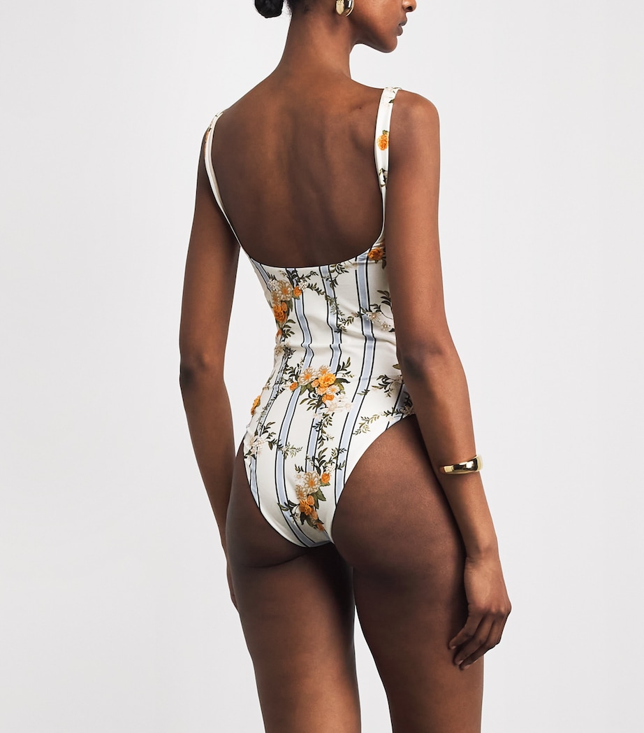 Agua By Agua Bendita Womens Floral Gema Valle Swimsuit Image 3