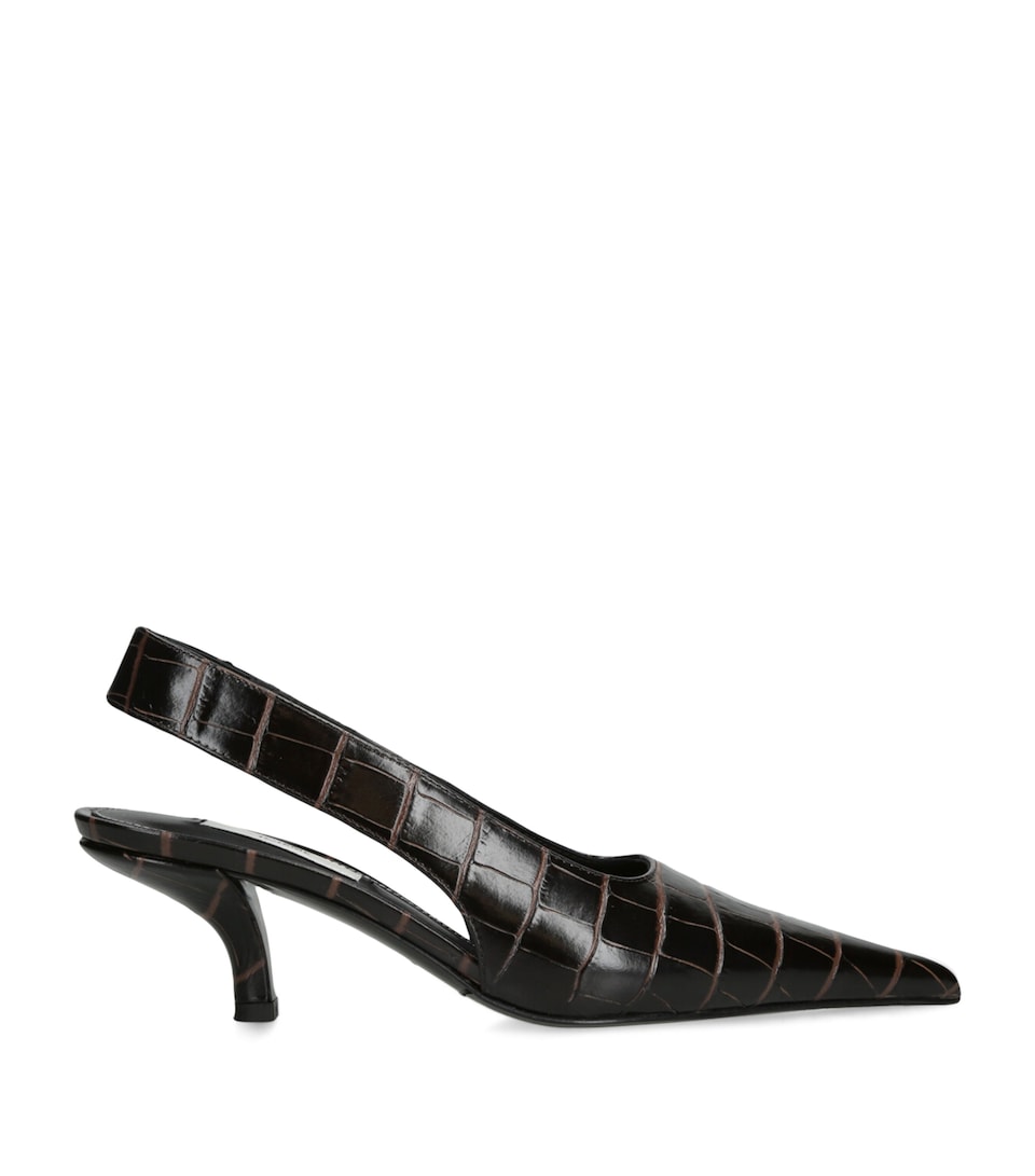 Leather Classic Slingback Pumps 55