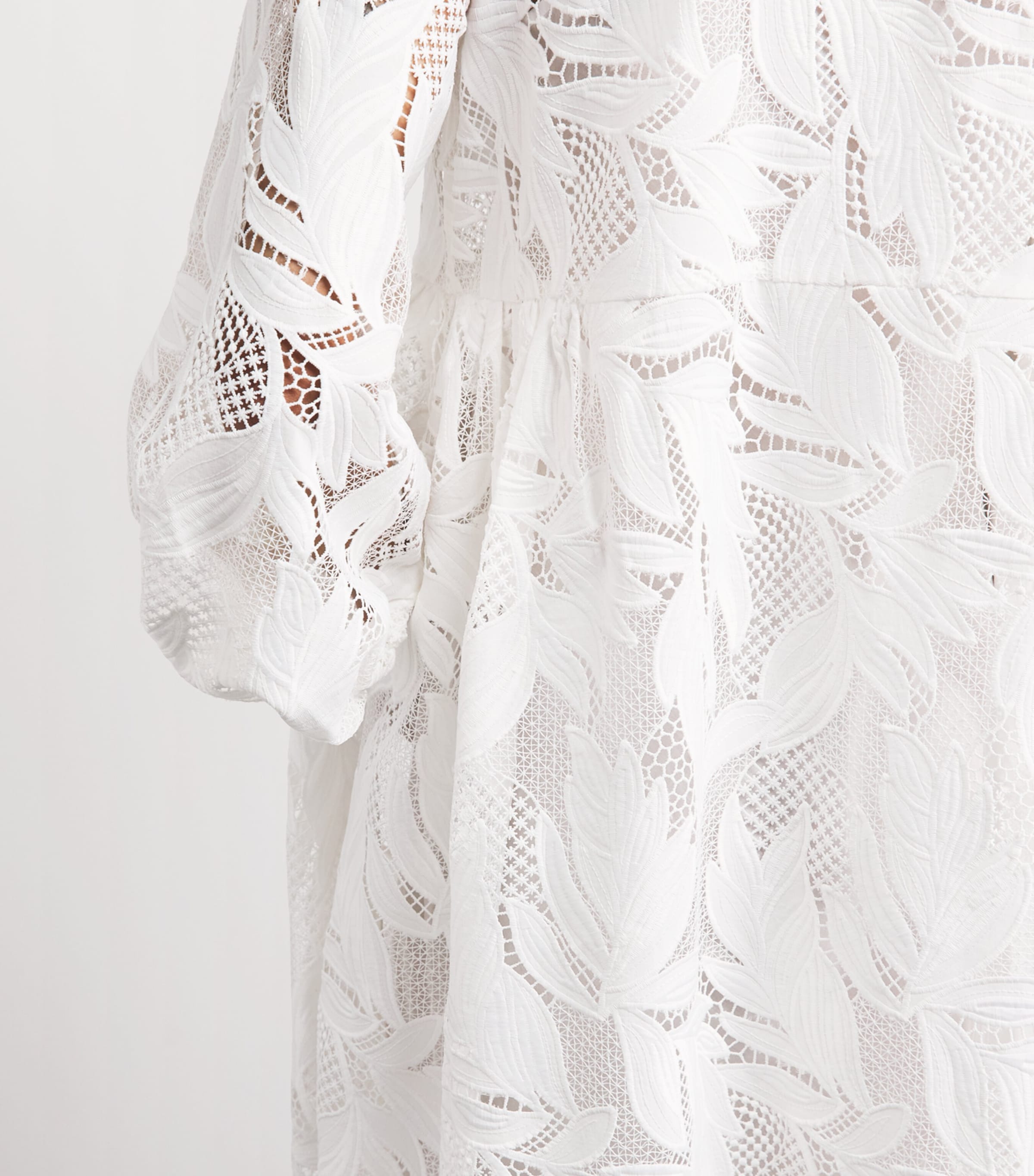 Erdem Womens Crochet Cutwork Midi Shirt Dress Ivory Image 5