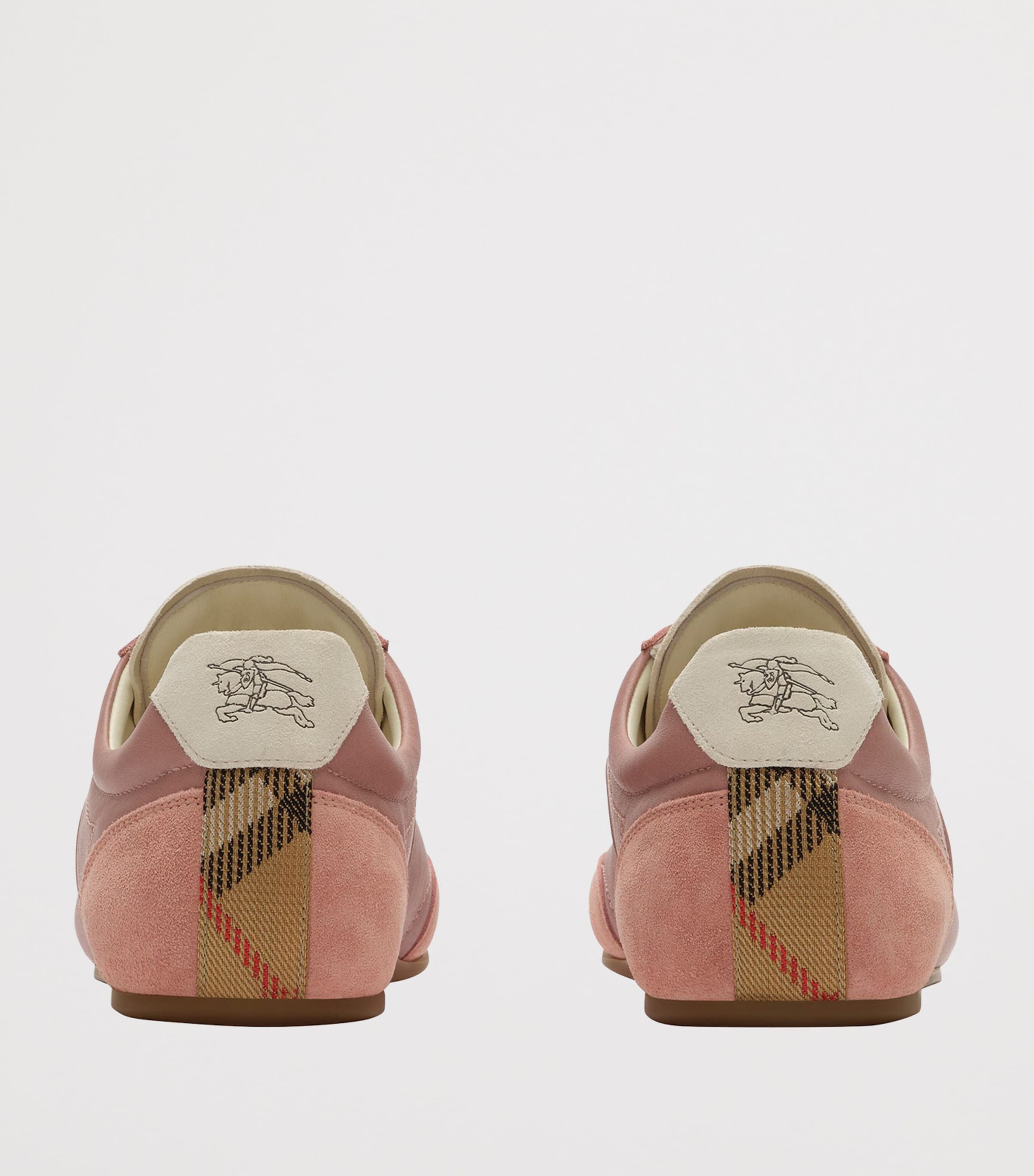 Burberry Leather Knight Runner Sneakers Duskyrose Dovebeige Image 3