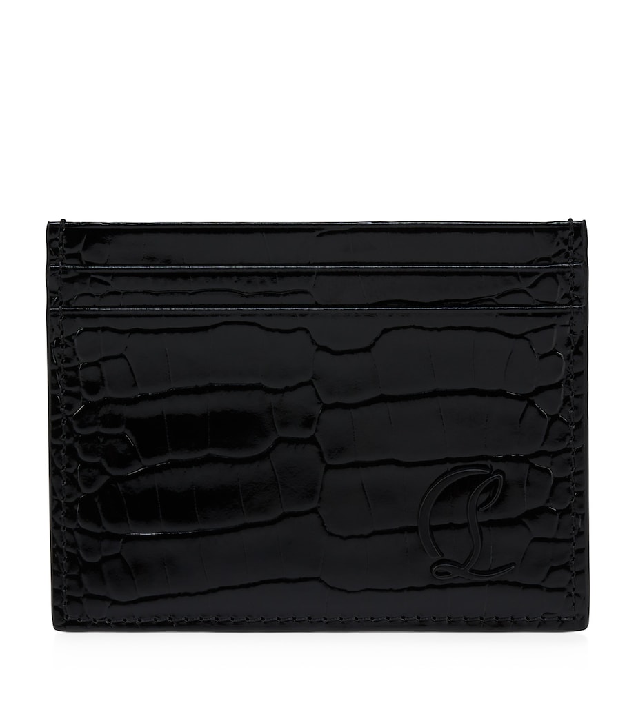 Mooncrest Crocodile-Embossed Card Holder BK01 Image 1