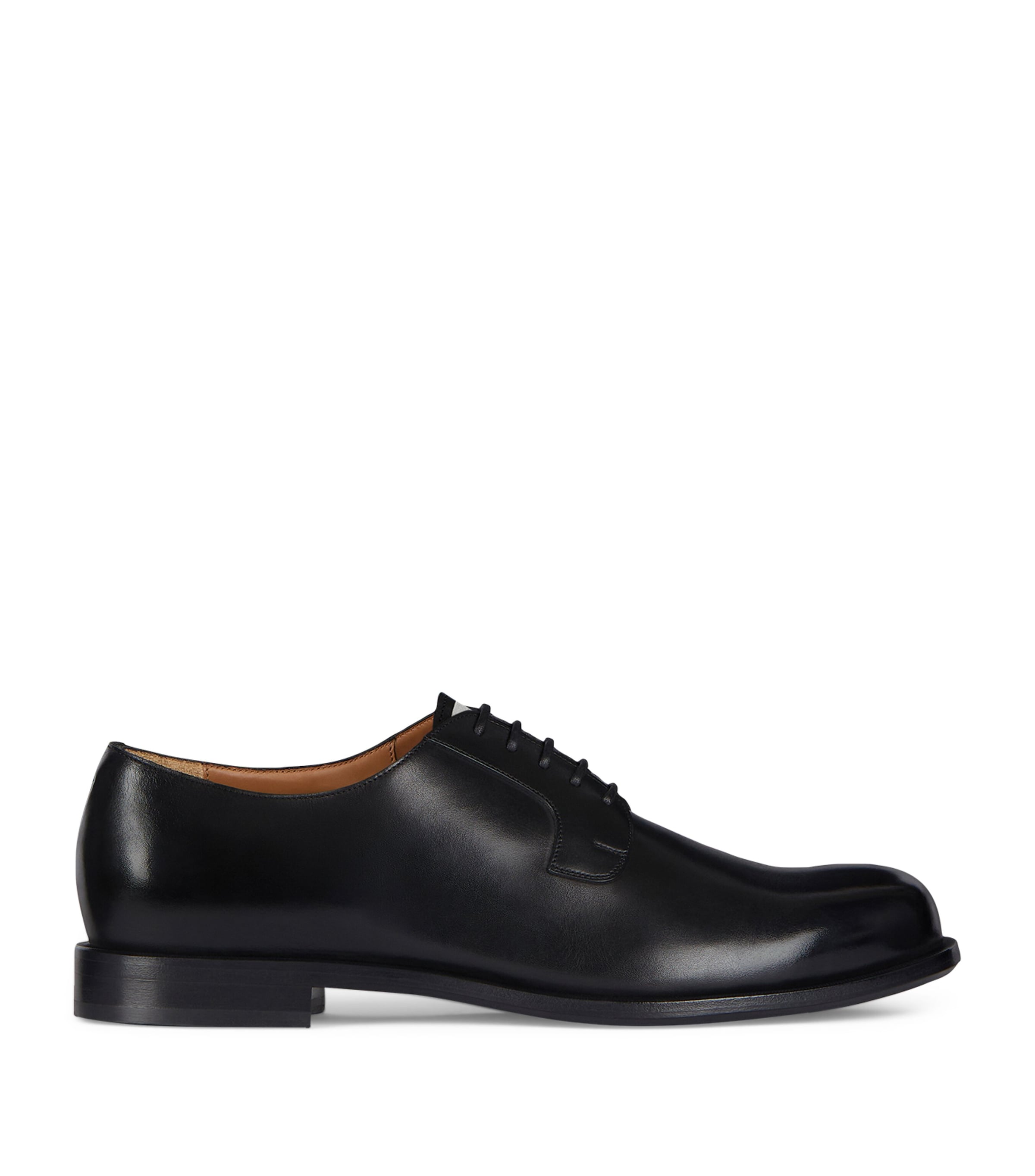 Leather Derby Shoes BLACK Image 1