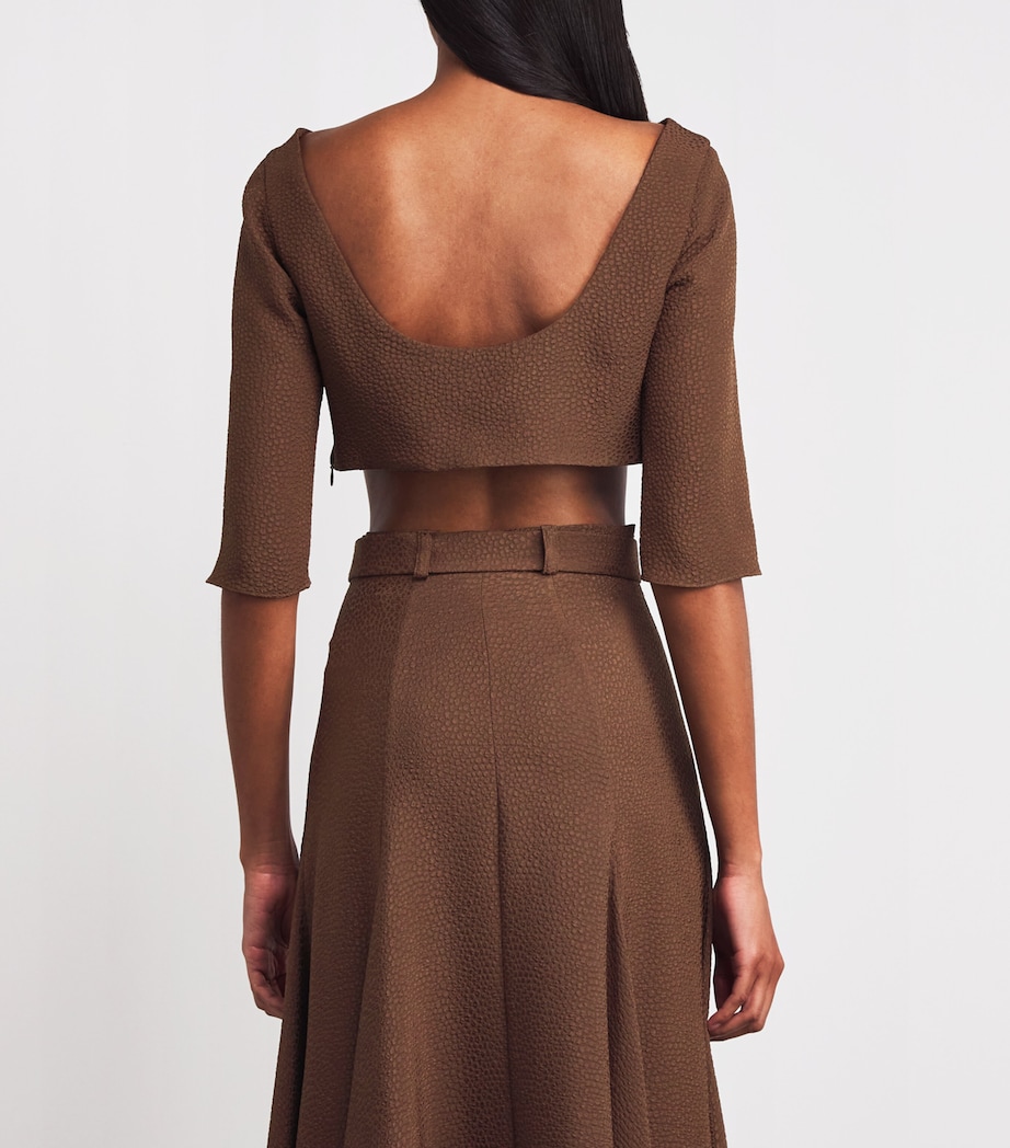 Jacquard Joan Crop Top BRW Image 4