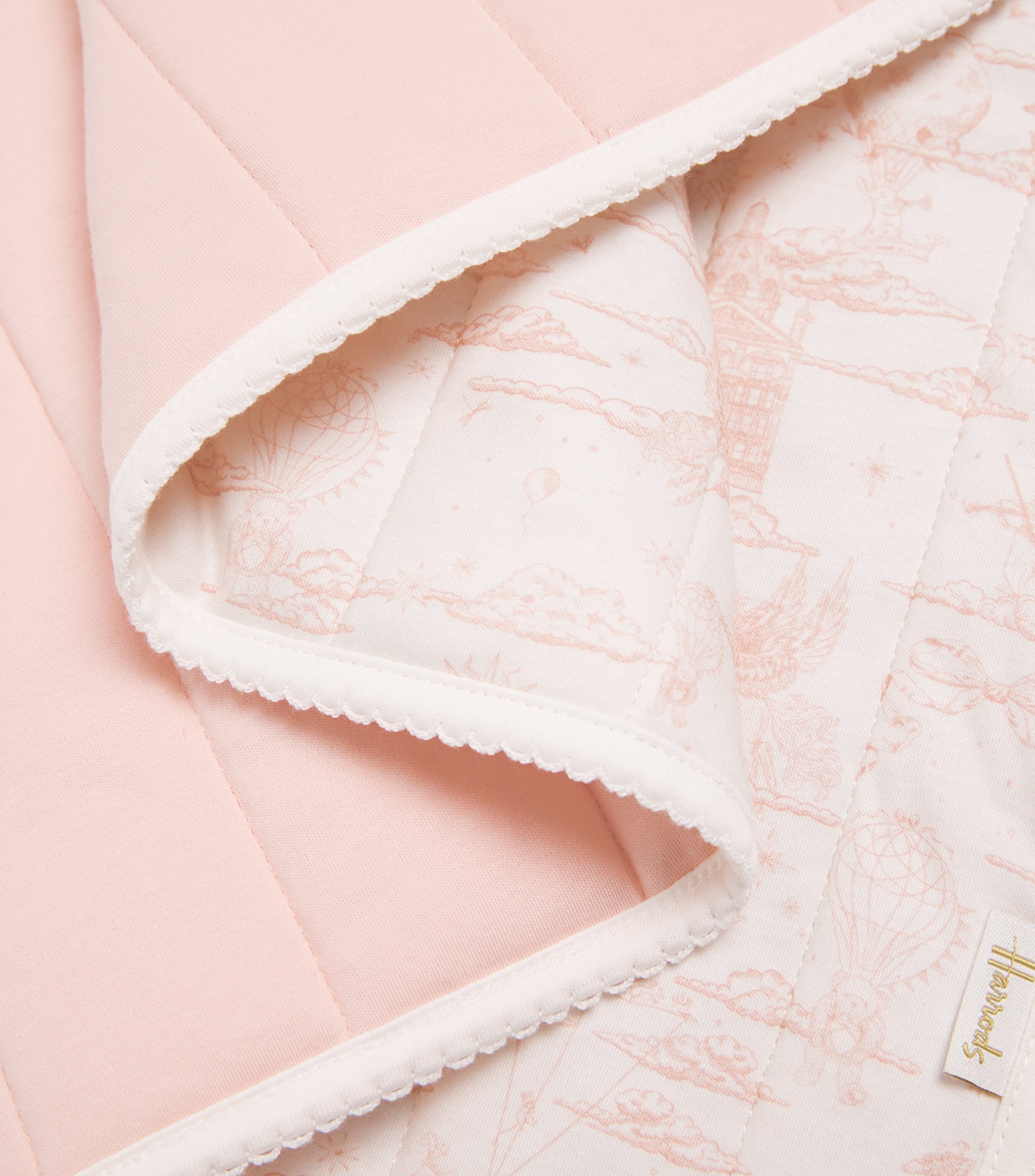 Cotton Jersey Balloon Blanket (100cm x 107cm) PINK Image 3