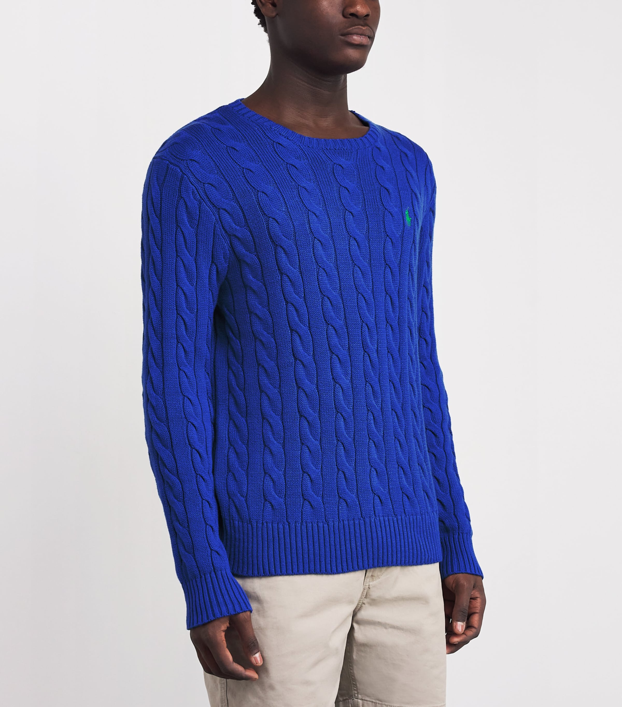 Cotton Cable-Knit Sweater PACIFIC ROYAL Image 3