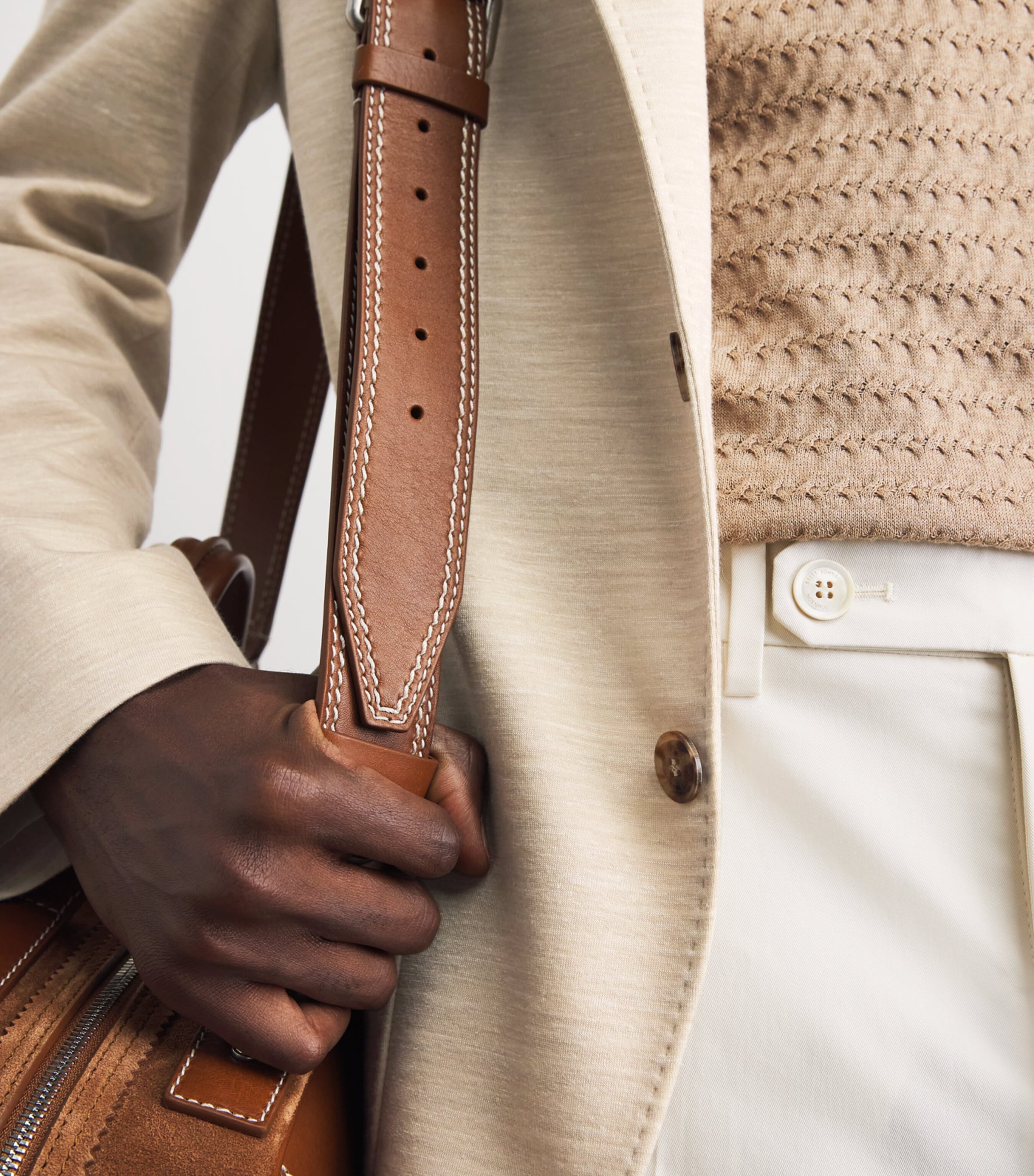 Virgin Wool-Silk-Linen Blazer 2/23 SAND Image 6