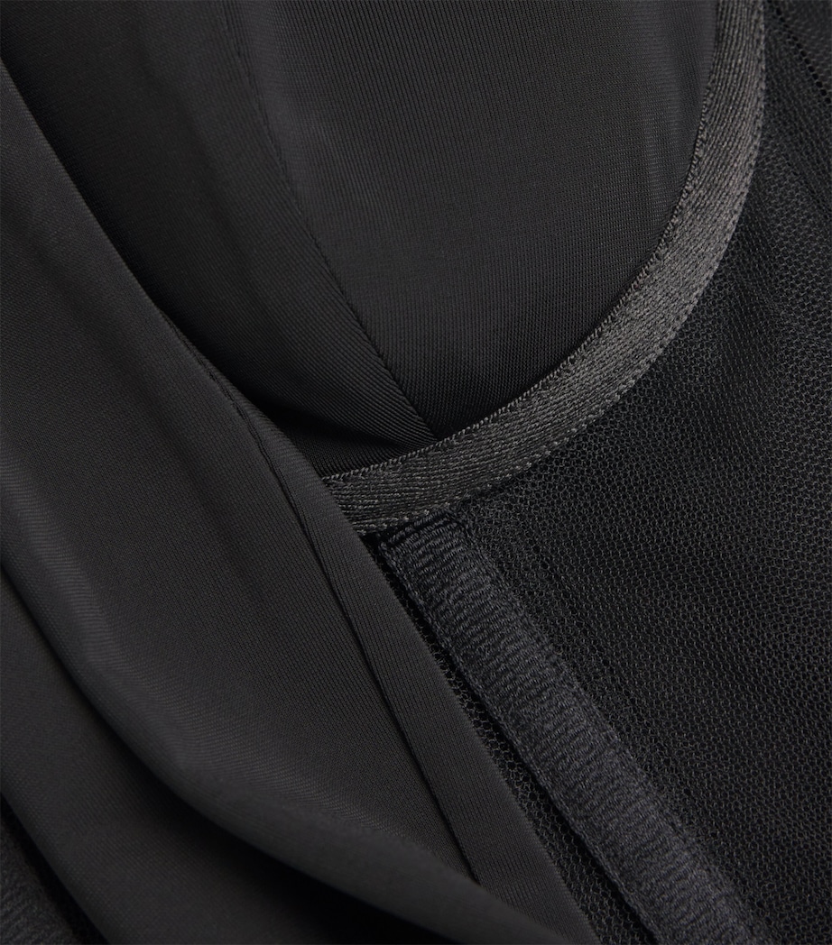 Mesh Corseted Mini Dress BLACK Image 5