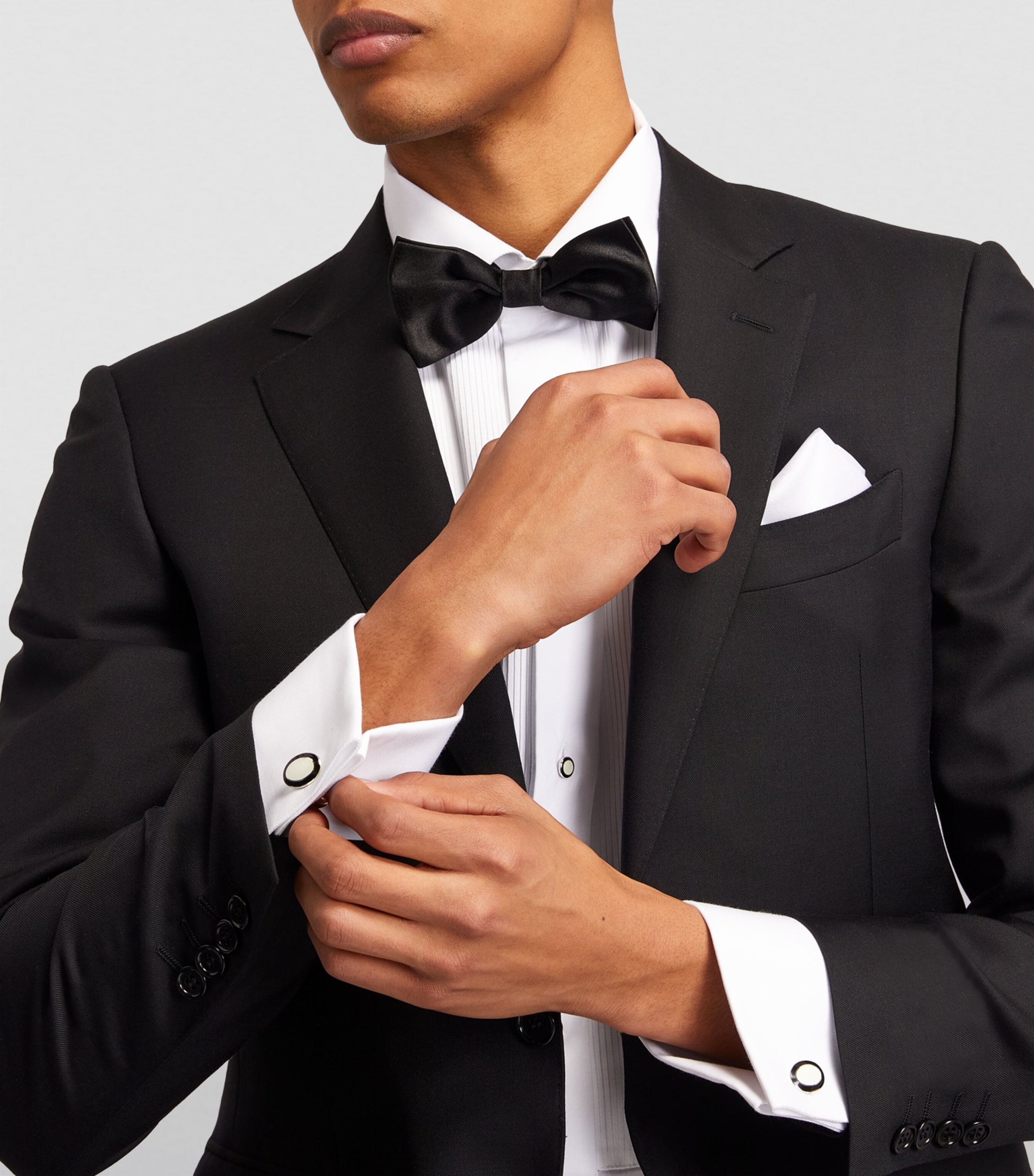 Deakin & Francis Enamelled Stud Cufflinks Black Image 6