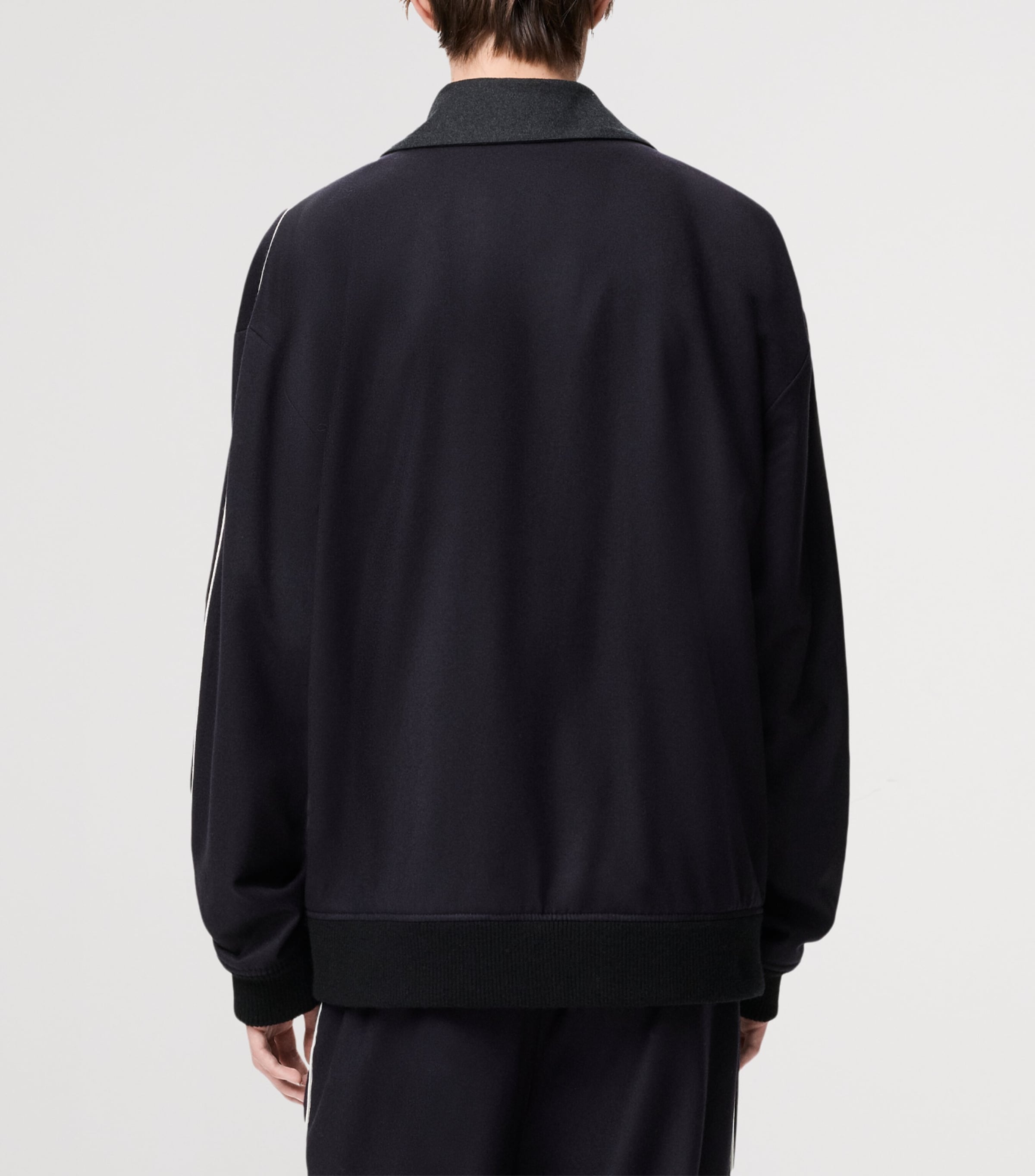 Wool-Blend Track Jacket NAVY/GREY Image 4