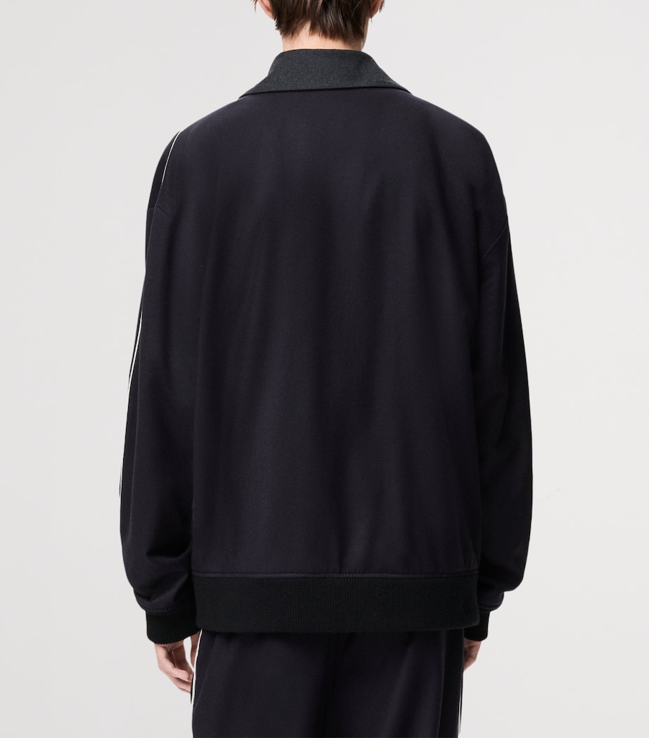 Wool-Blend Track Jacket NAVY/GREY Image 4