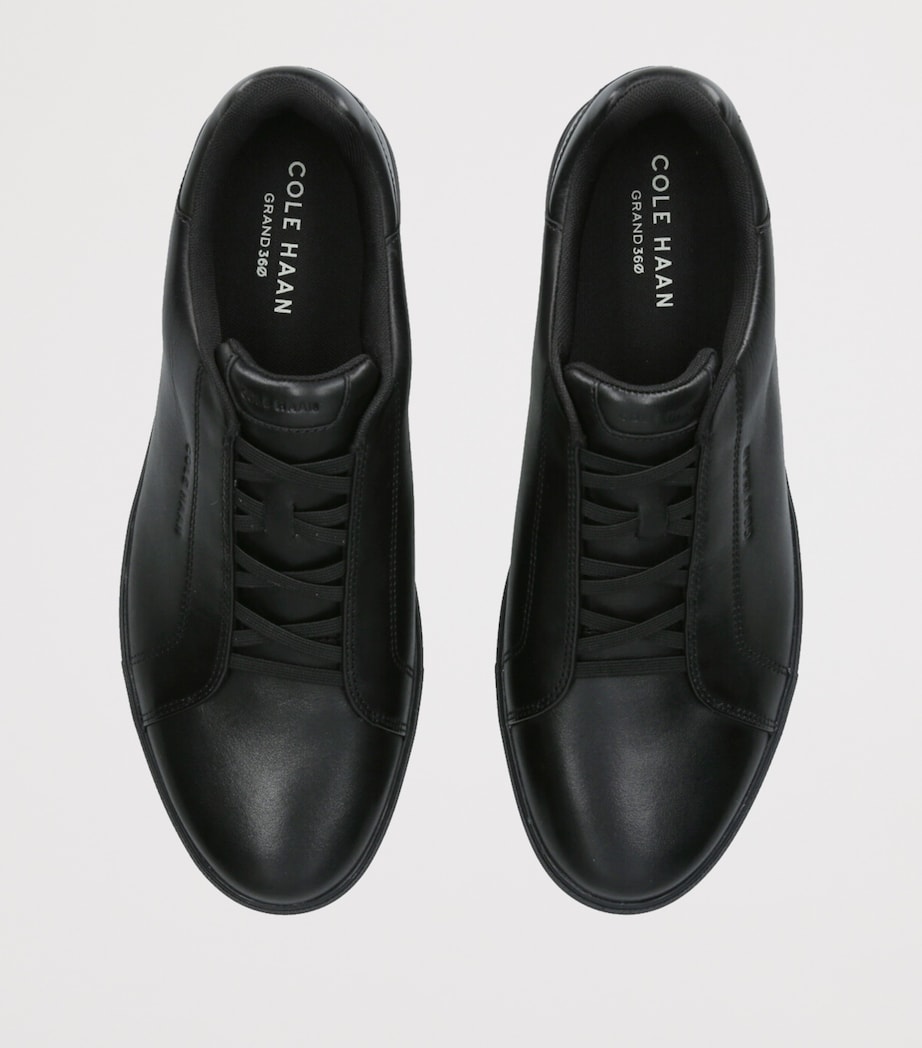 Leather GrandPrø Luxe Slip-On Sneakers BLACK Image 4
