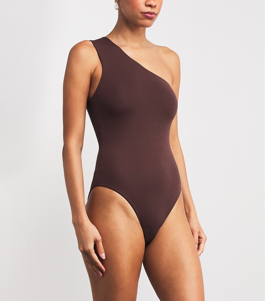 Pareo-Detail Yacare Swimsuit MAHOGANY-IVORY Image 4