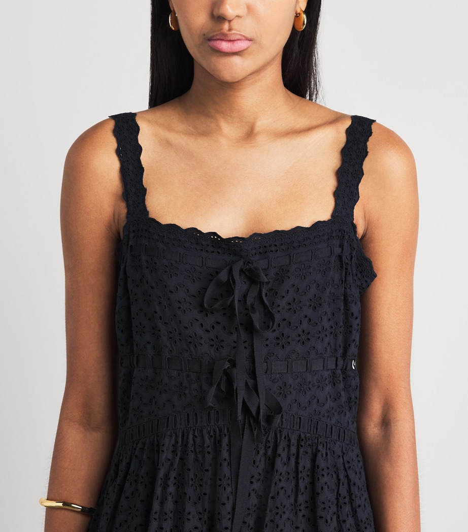 Ulla Johnson Womens Broderie Anglaise Constance Maxi Dress Midnight Image 5