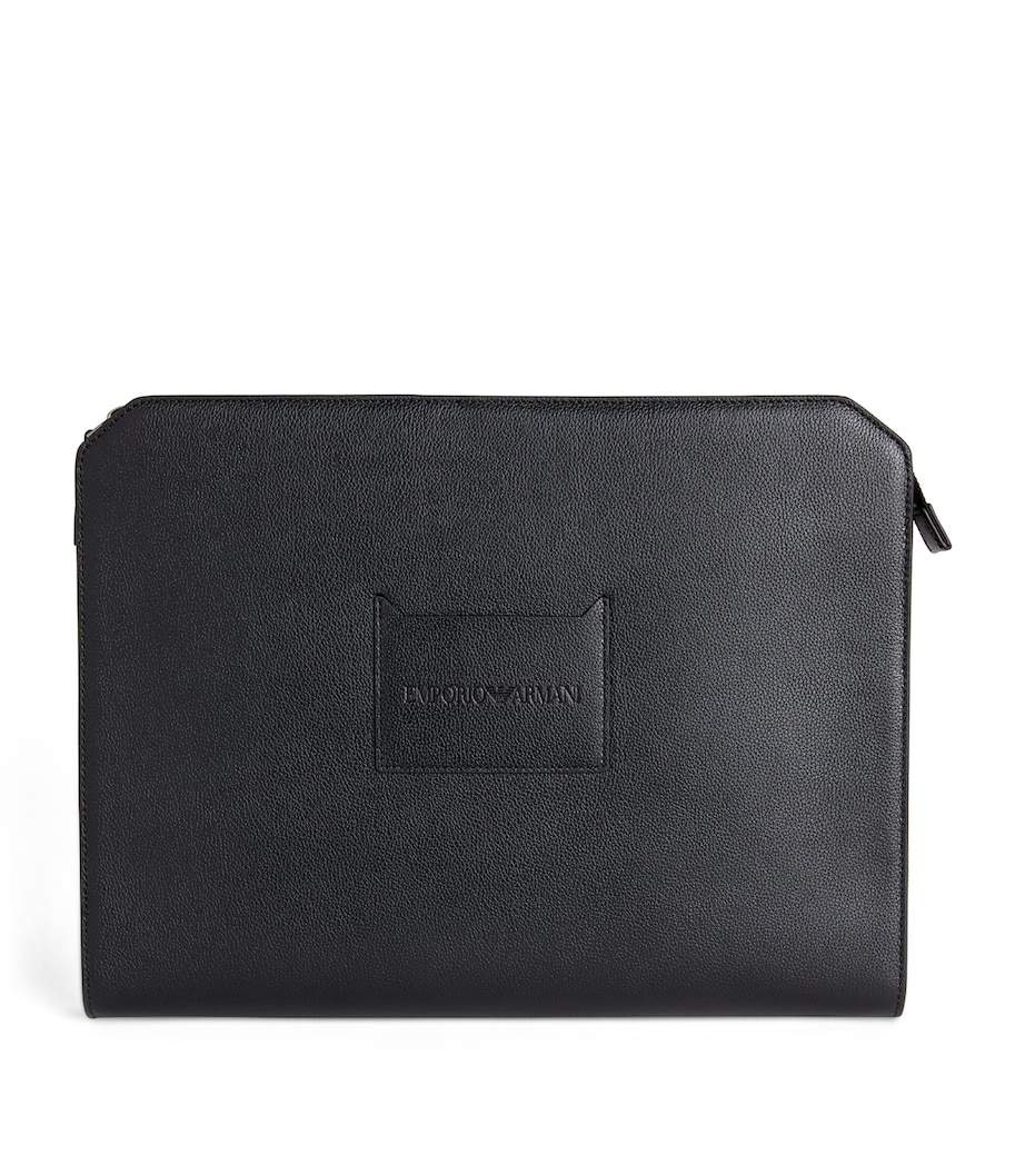 Emporio Armani Leather Logo Portfolio Pouch Image 1