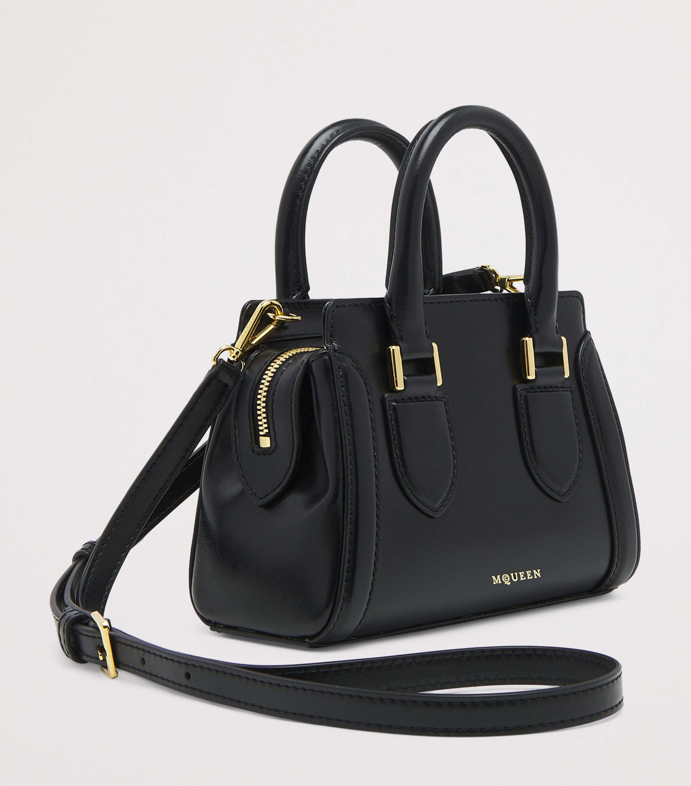 McQueen Mini Leather Birdee Cross-Body Bag Image 2