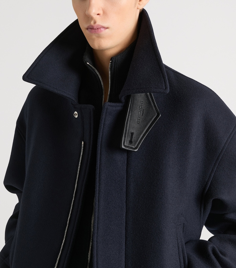 Givenchy Mens Wool Oversized-Collar Jacket Image 3