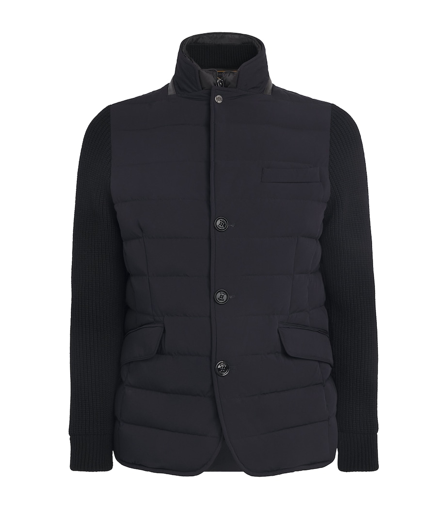Moorer Mens Hybrid Rogers Jacket Dark Blu Image 1