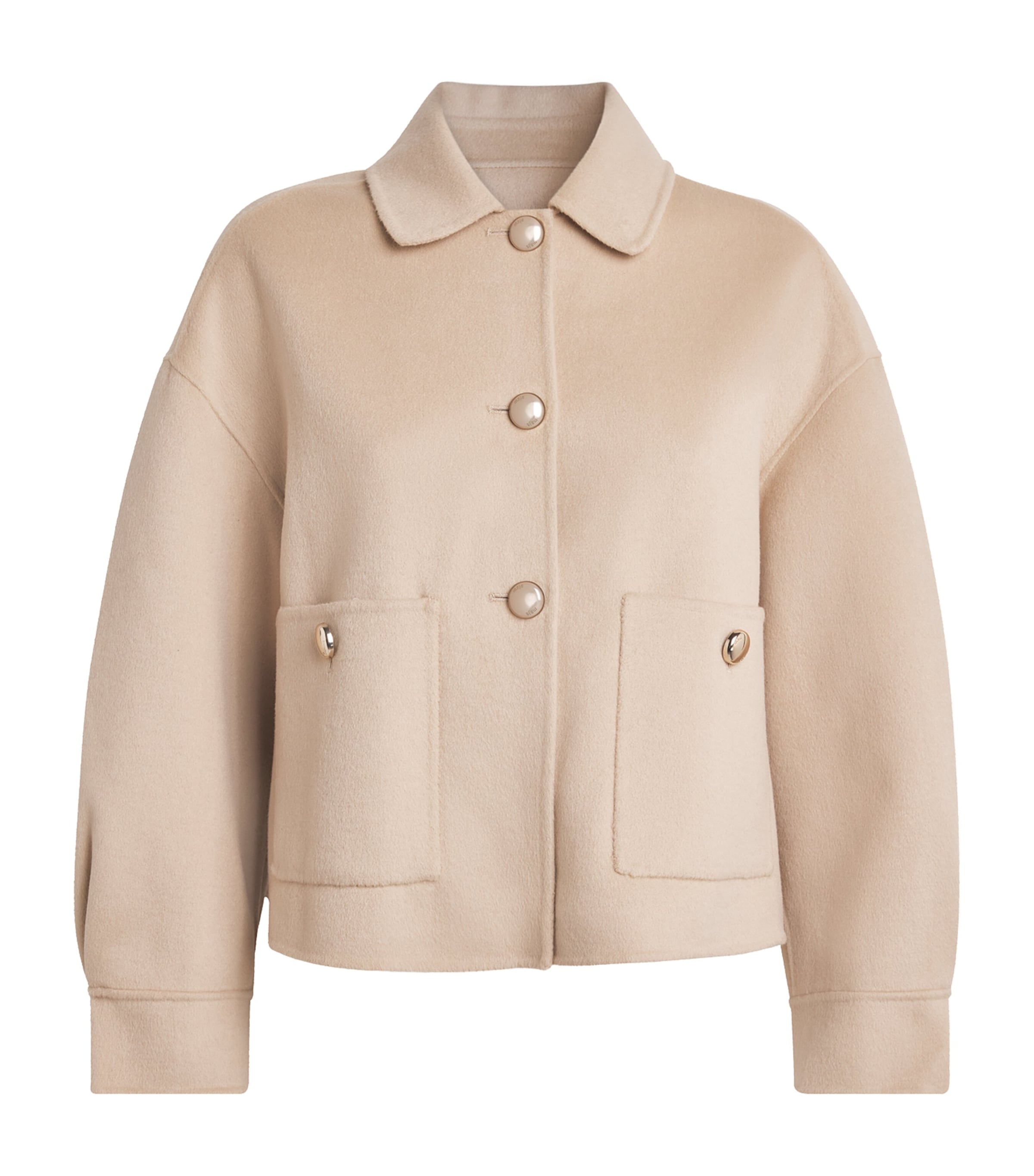 Wool-Blend Cropped Jacket BEIGE Image 1
