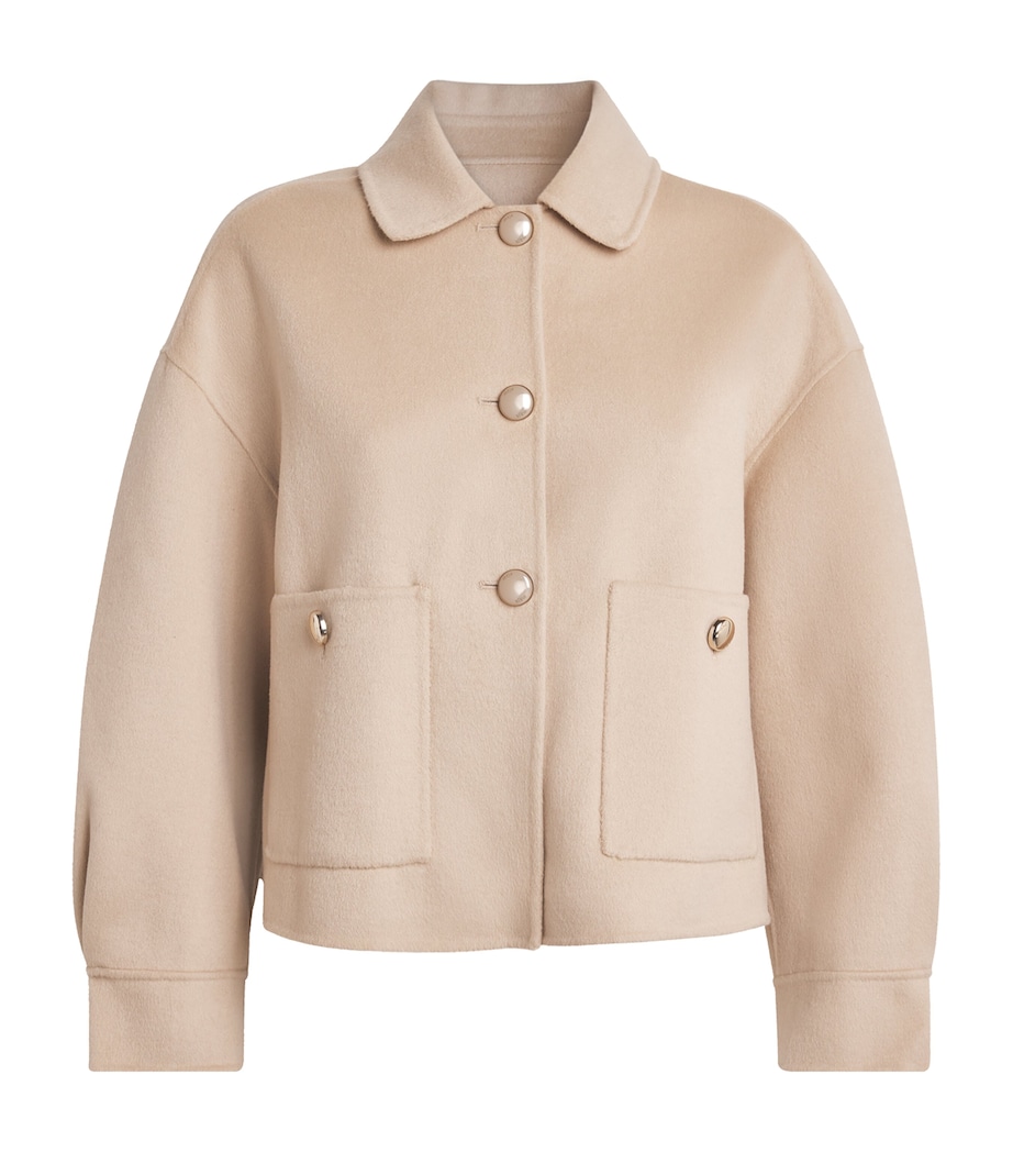 Wool-Blend Cropped Jacket BEIGE Image 1