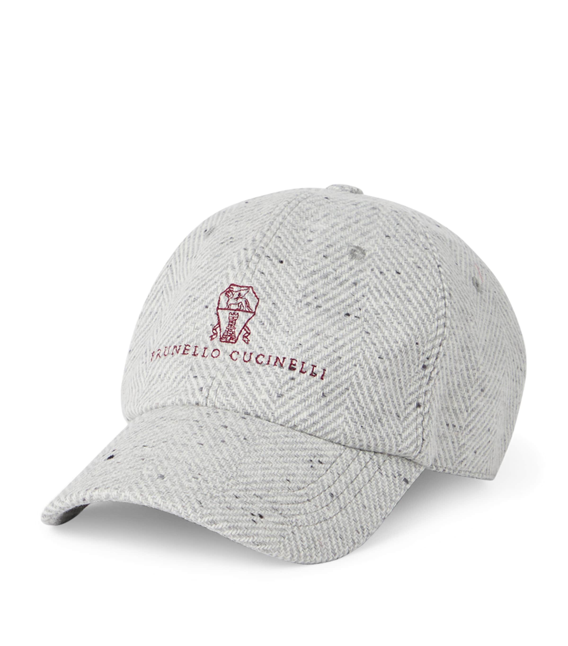 Brunello Cucinelli Logo-embroidered Curved Peak Cap In Gray
