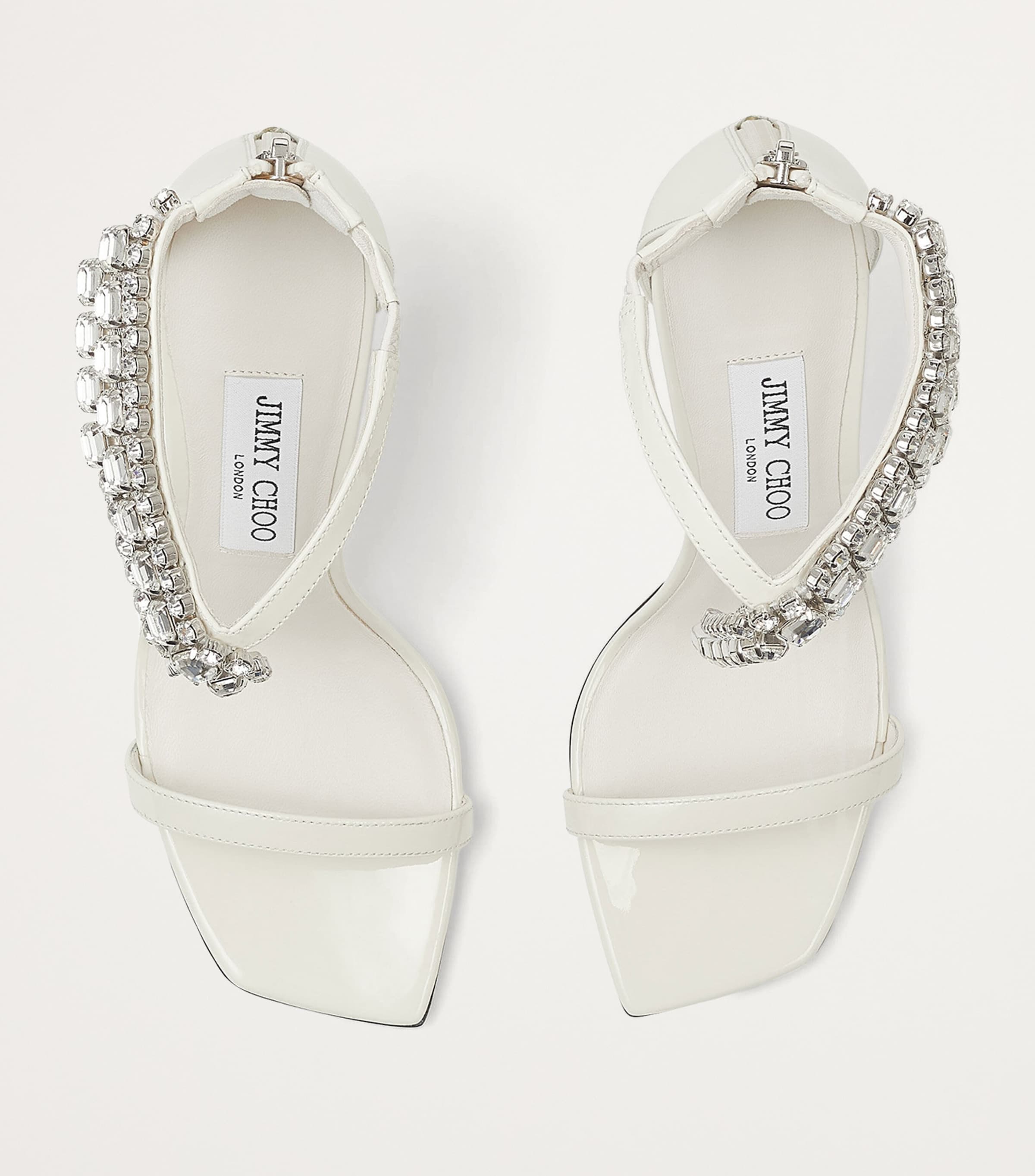 Verity 100 Patent Leather Embellished Sandals LATTE Image 2