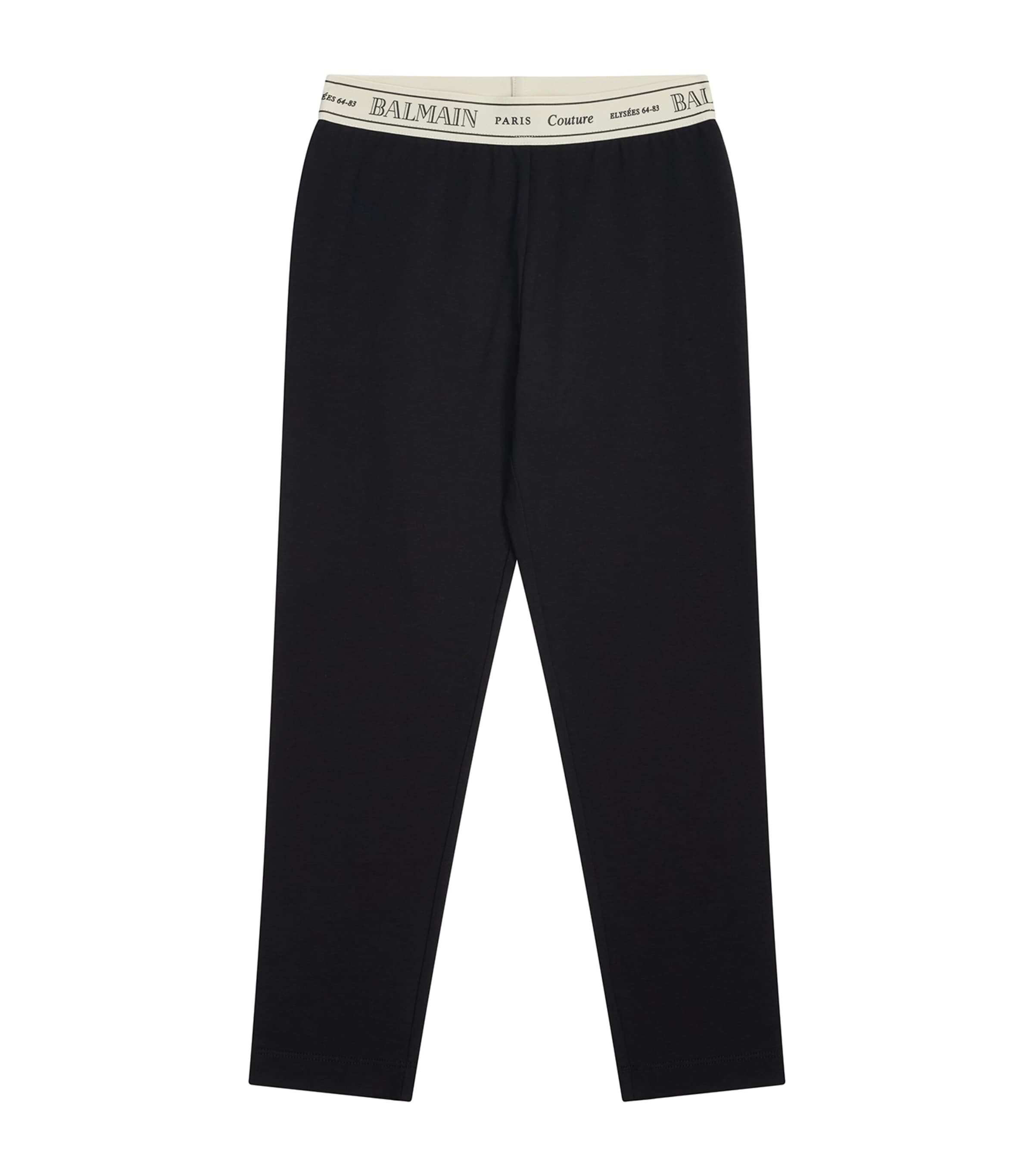 Balmain Elasticated Leggings In Black