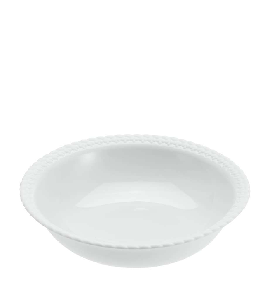 Porcelain Babylone Vegetable Dish (27cm) WHITE Image 1
