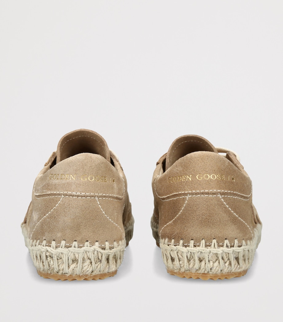 Golden Goose Suede Jute-Effect Super-Star Sneakers Tan Image 2