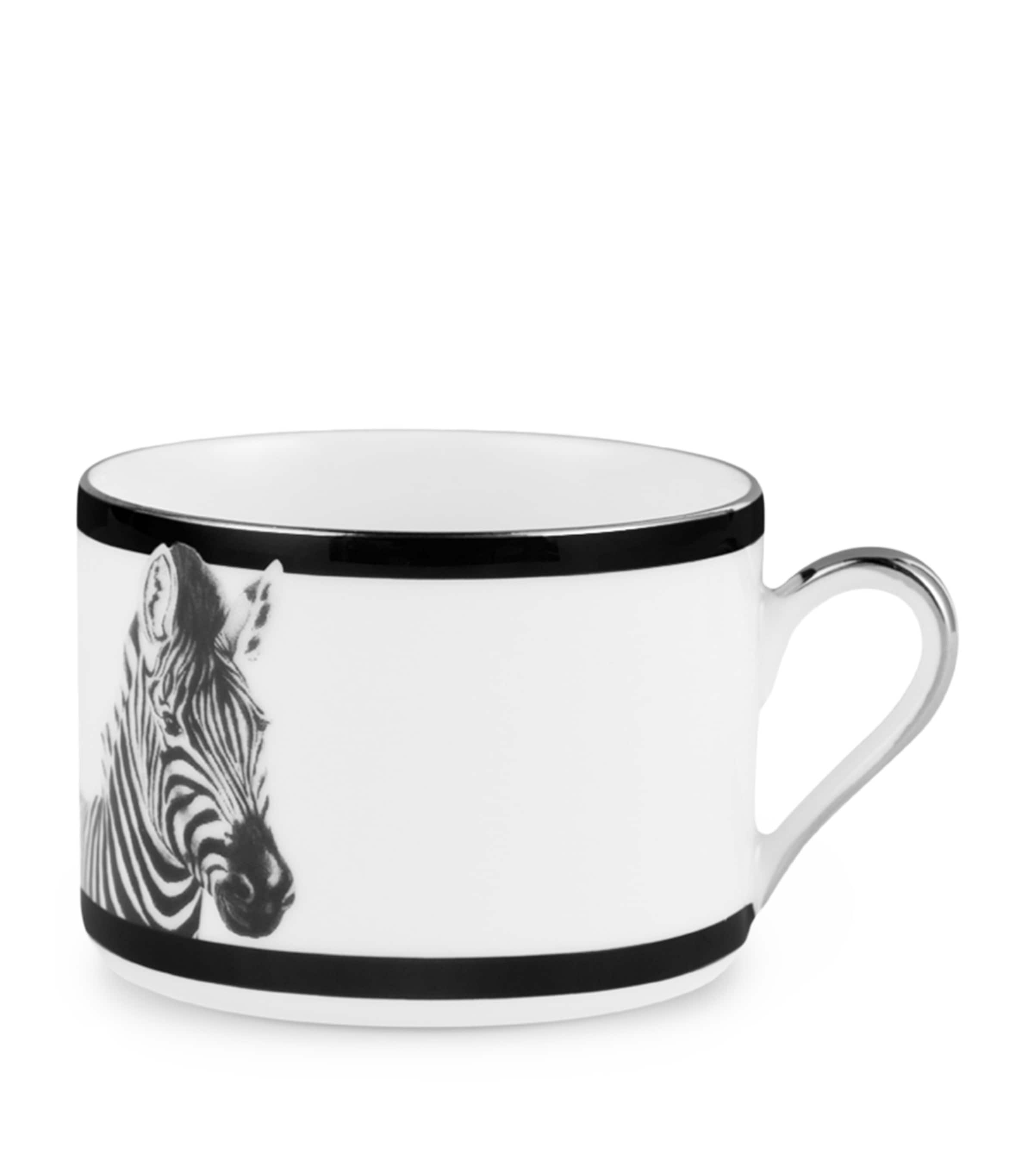 Set of 2 Zebra Teacups and Saucers UZ017ZEBRA1FDOBIANCO Image 5