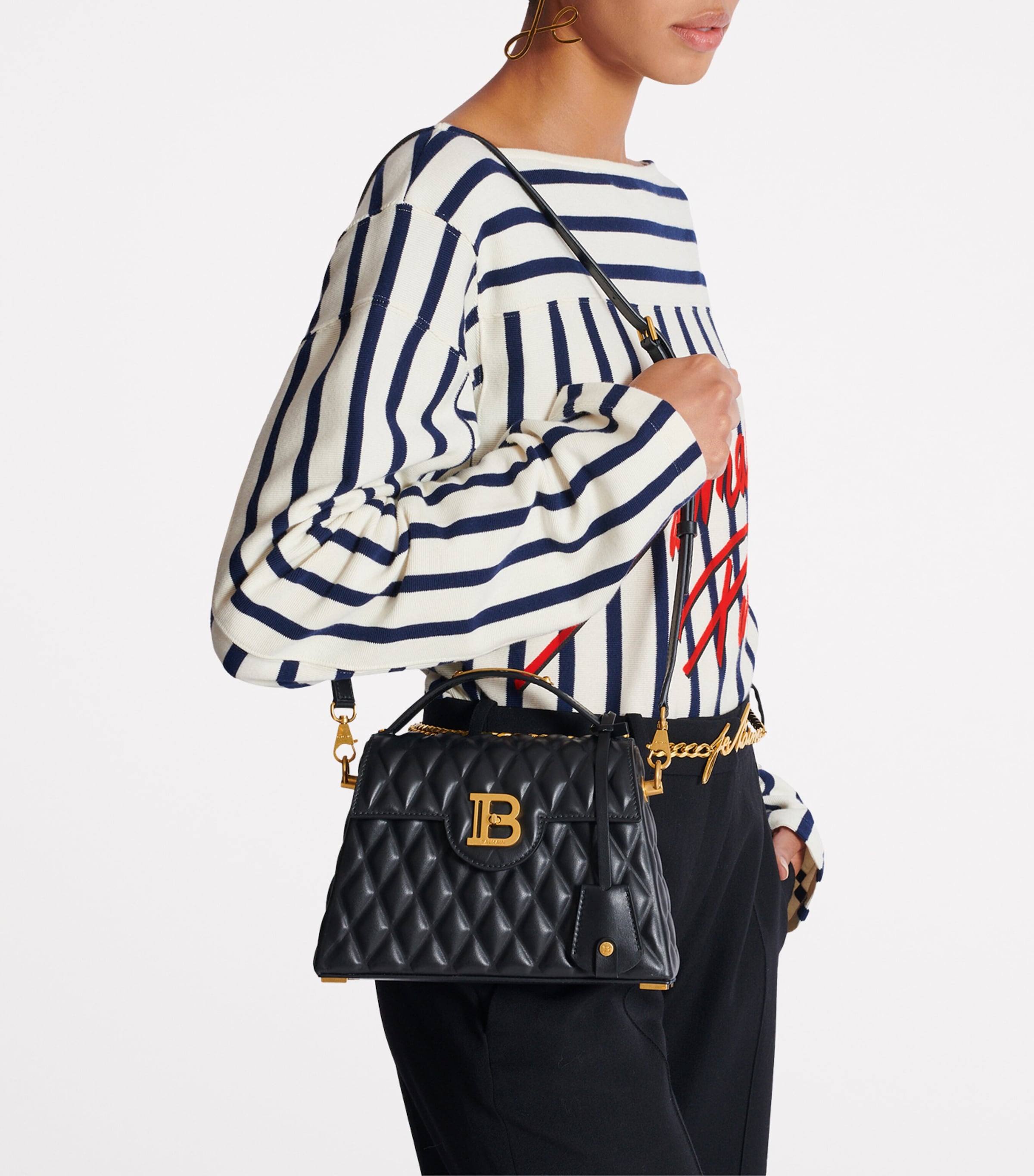 Leather B-Buzz Dynasty Shoulder Bag 0PA NOIR Image 2