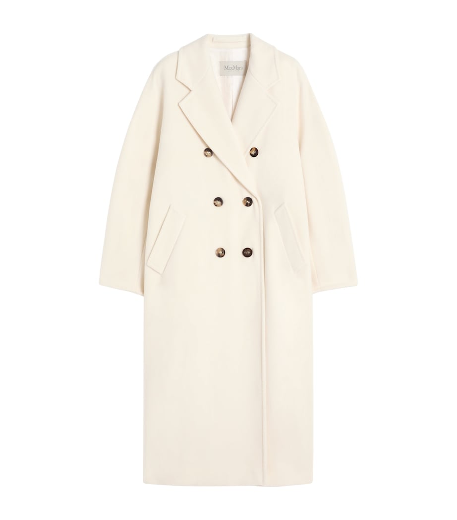 Max Mara Womens Virgin Wool-Cashmere Madame Icon Coat White Image 1