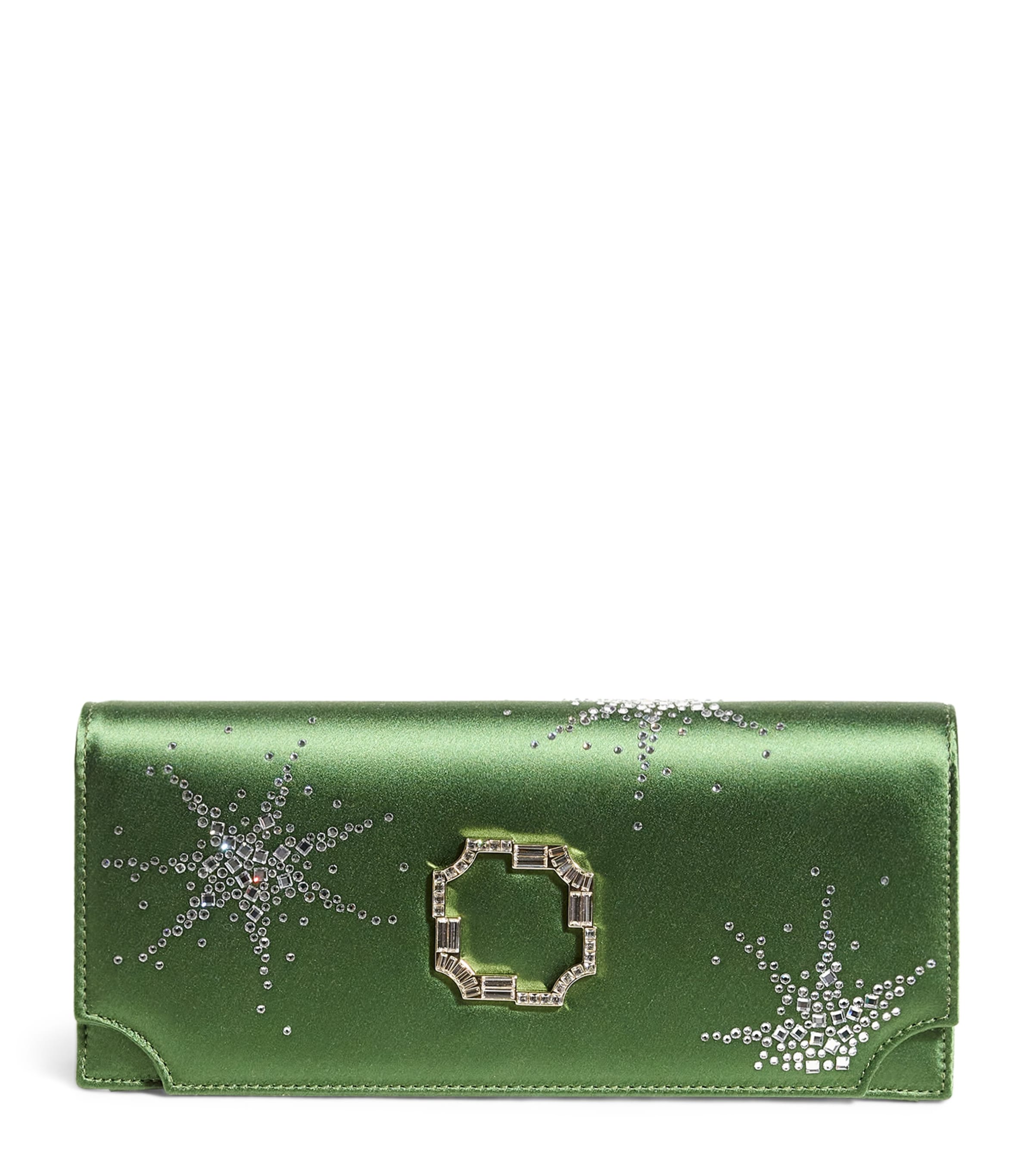 Satin Embellished Vivien Clutch Bag