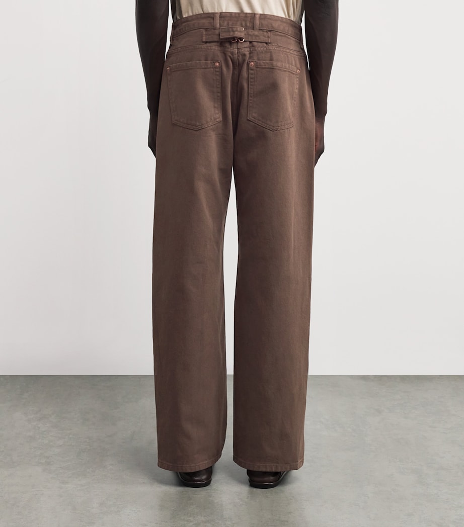 Curved Seam Jeans BROWN Image 4