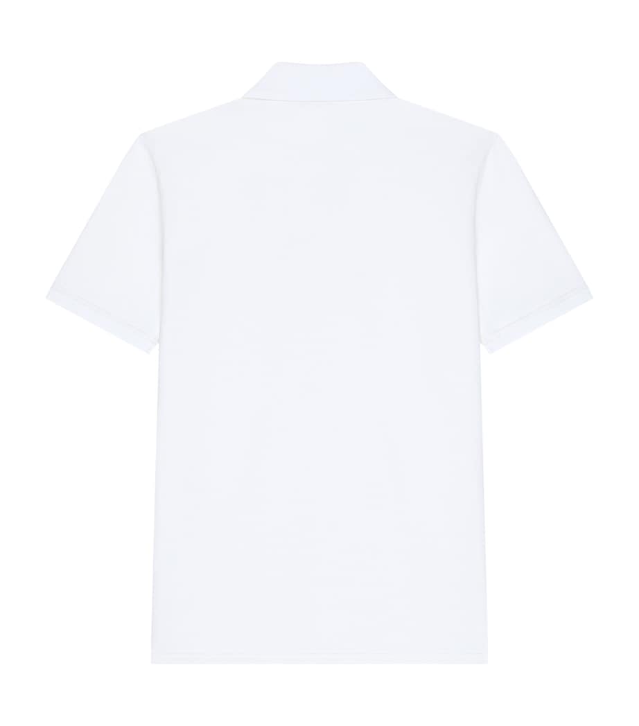 Givenchy Mens Cotton-Silk Logo Polo Shirt White Image 2