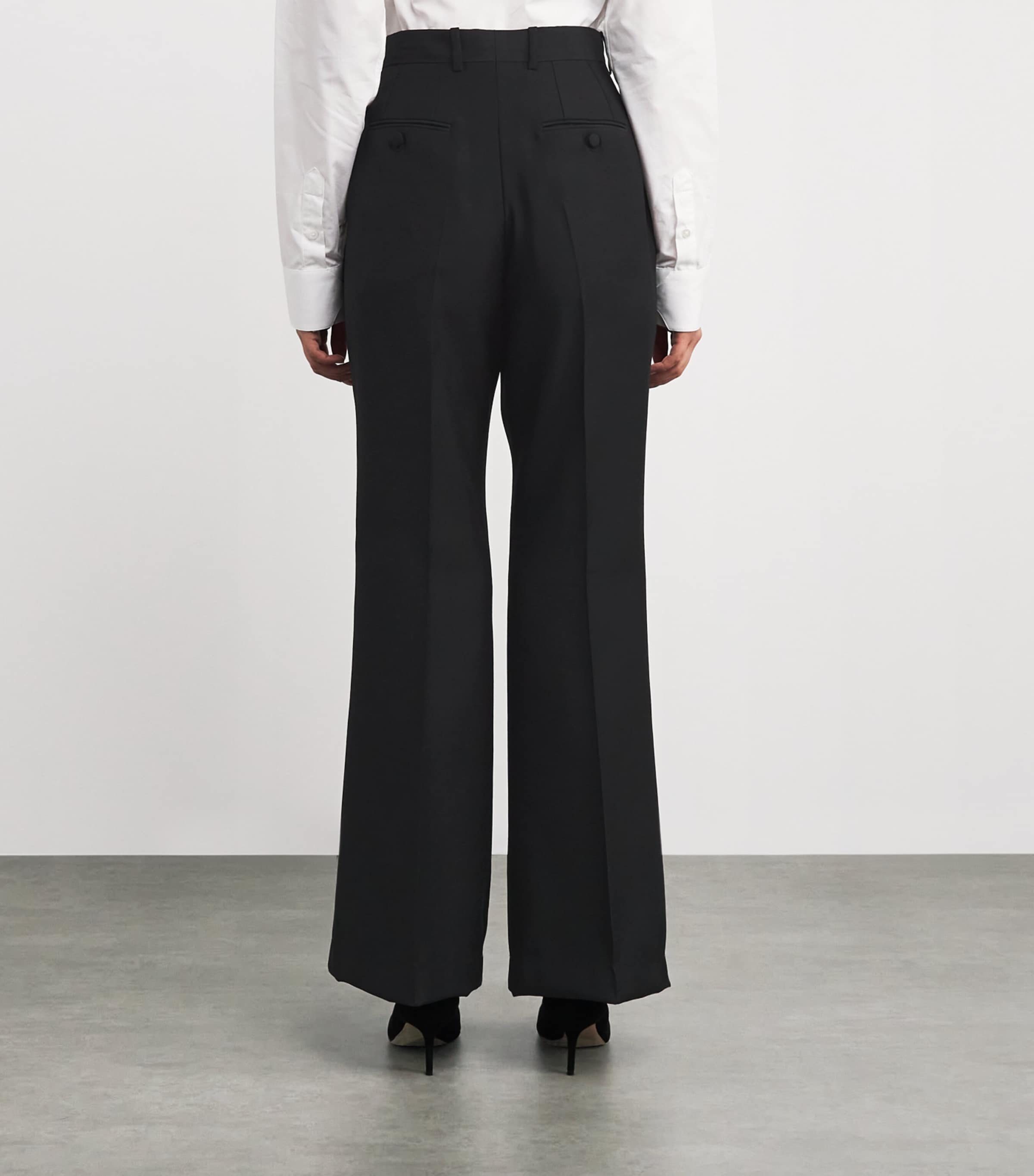 Wool-Silk Flared Trousers 1000 Image 4