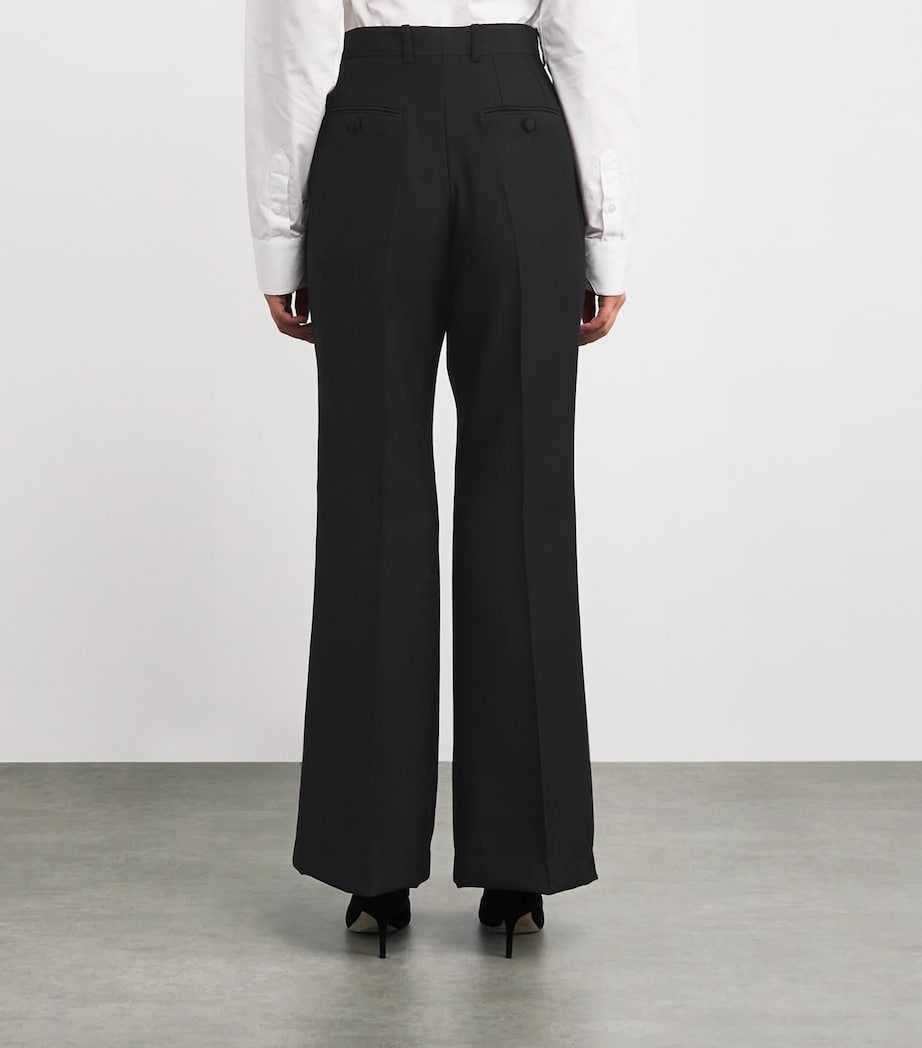 Wool-Silk Flared Trousers 1000 Image 4