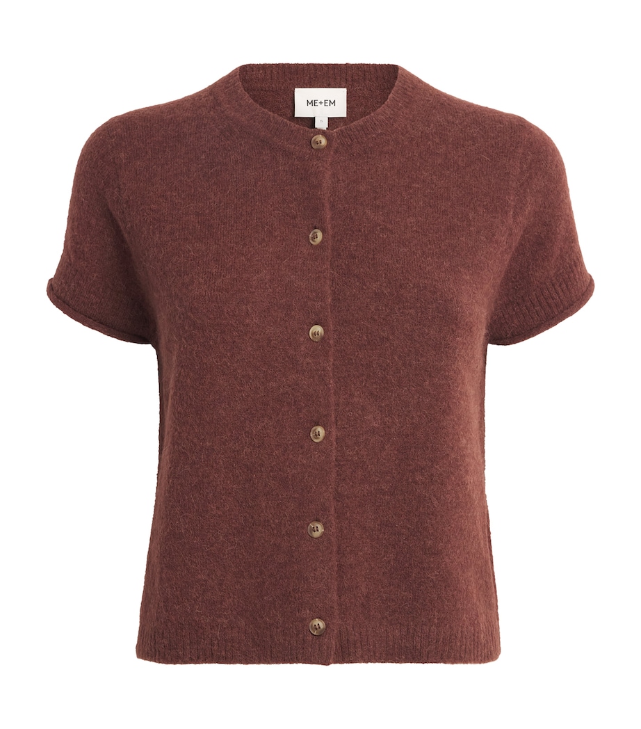 ME+EM Womens Alpaca-Blend Baby T-Shirt Cinnamon Brown Image 1