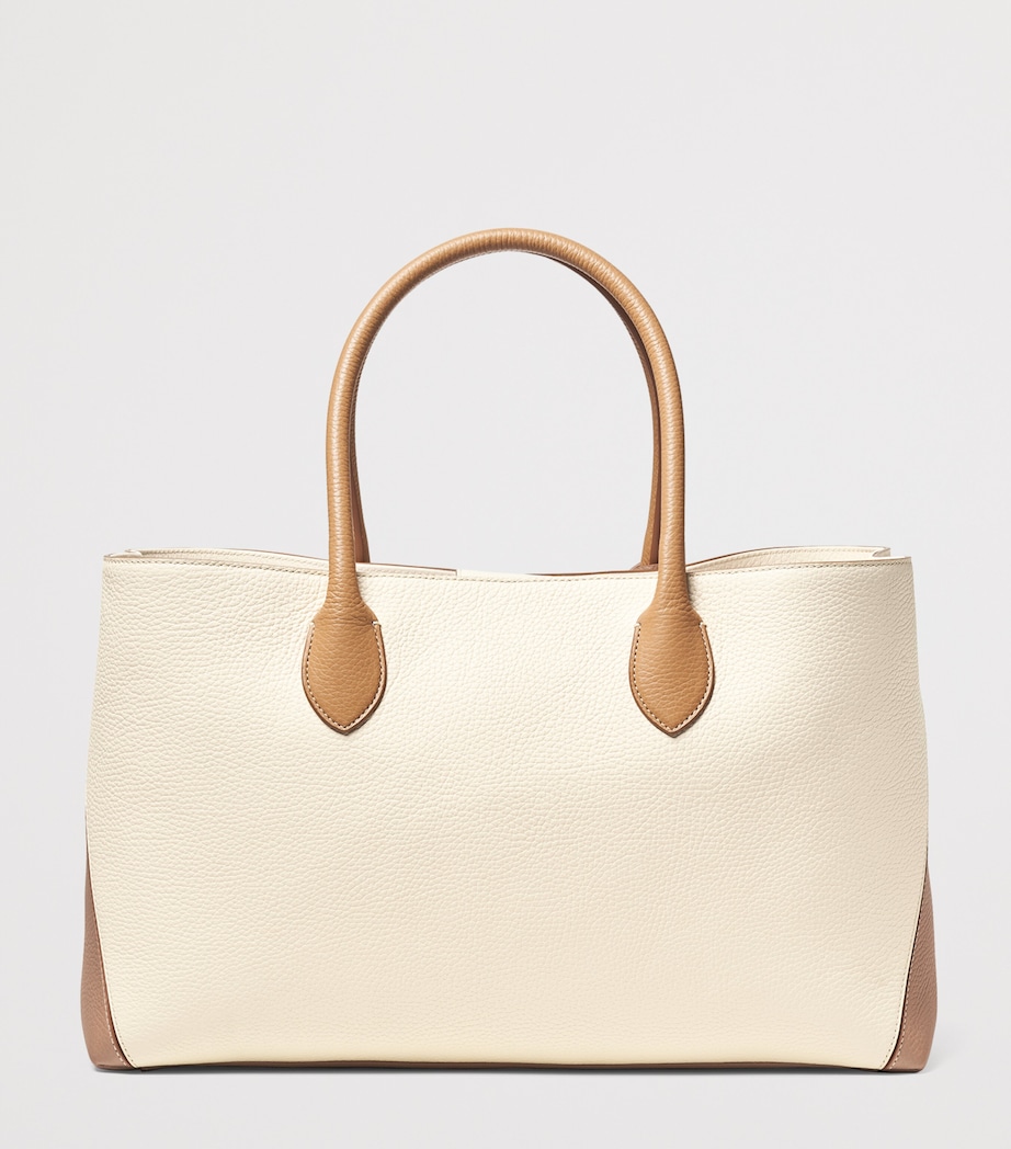Leather London Tote Bag TAUPE Image 3